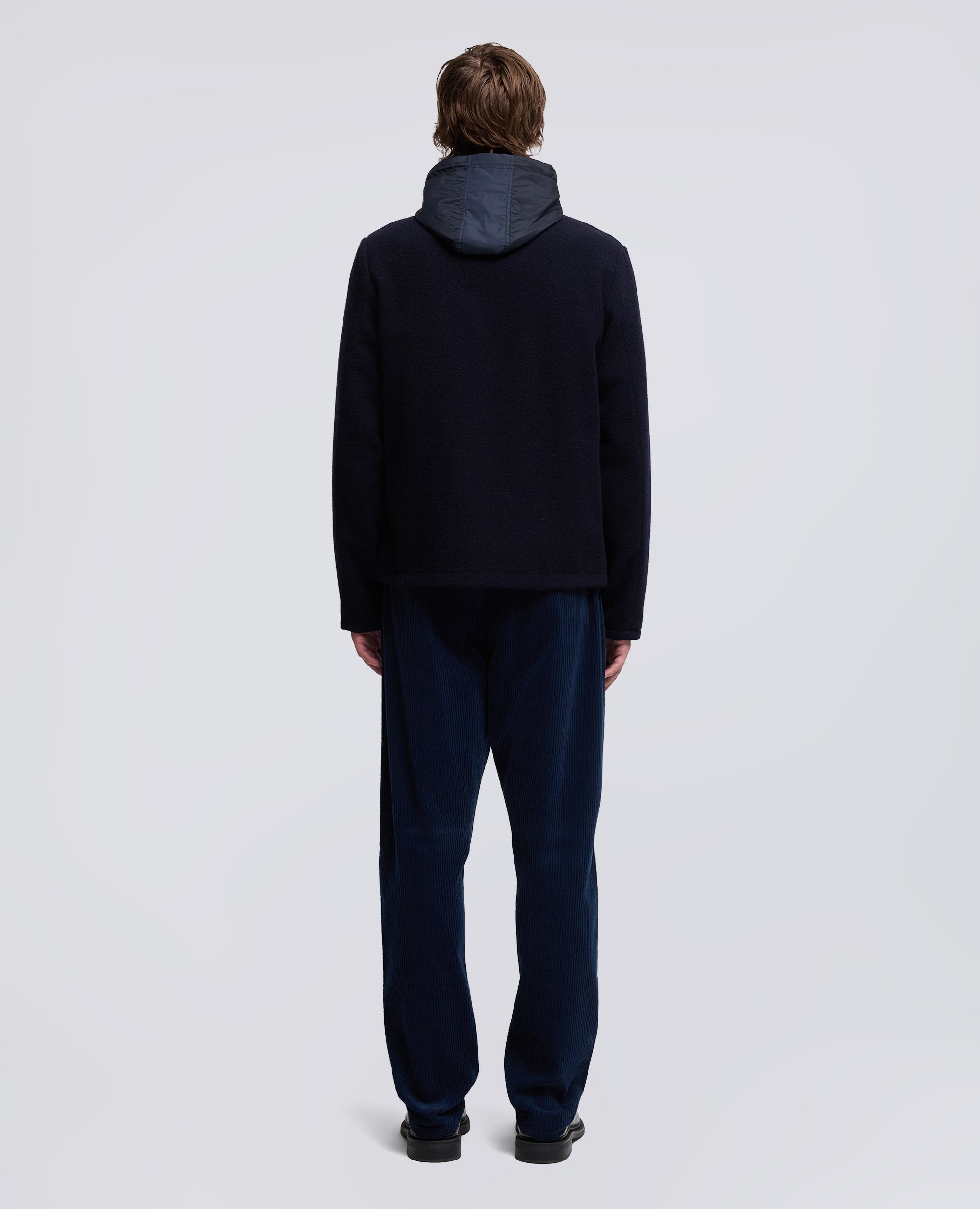 GIUBBOTTO WERNER IN LANA SHETLAND-NAVY-NAVY-AZUL MARINO-NAVY-NAVY