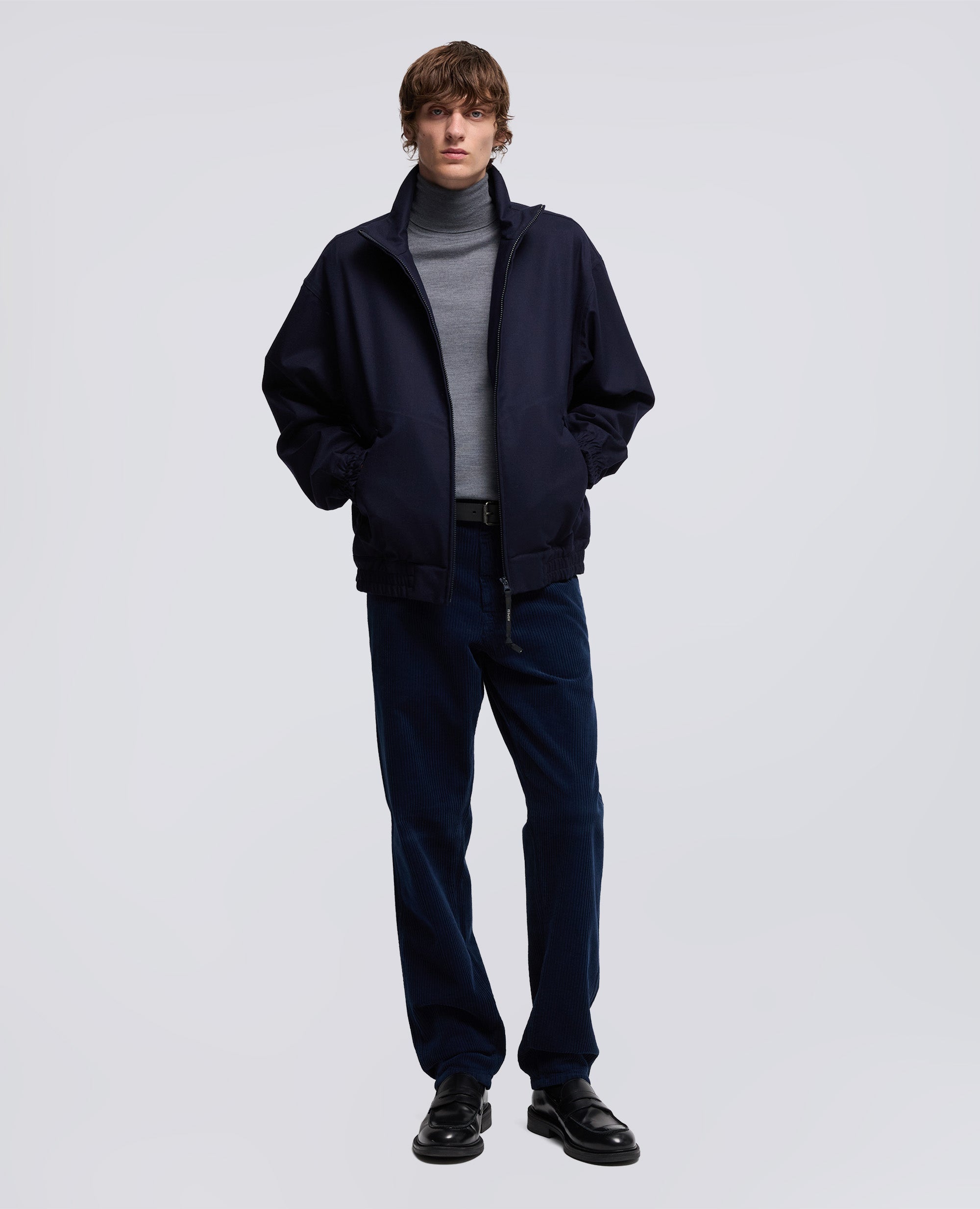 GIUBBOTTO STANTON IN TWILL DI LANA-NAVY-NAVY-AZUL MARINO-NAVY-NAVY