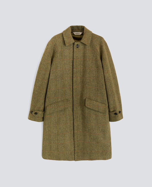 CAPPOTTO WRIGHT IN LANA HARRIS TWEED-SENAPE-MUSTARD YELLOW-MOSTAZA-SENF-MOUTARDE