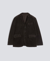 GIACCA KUKI IN VELLUTO A COSTE-MARRONE-BROWN-MARR¢N-BRAUN-MARRON