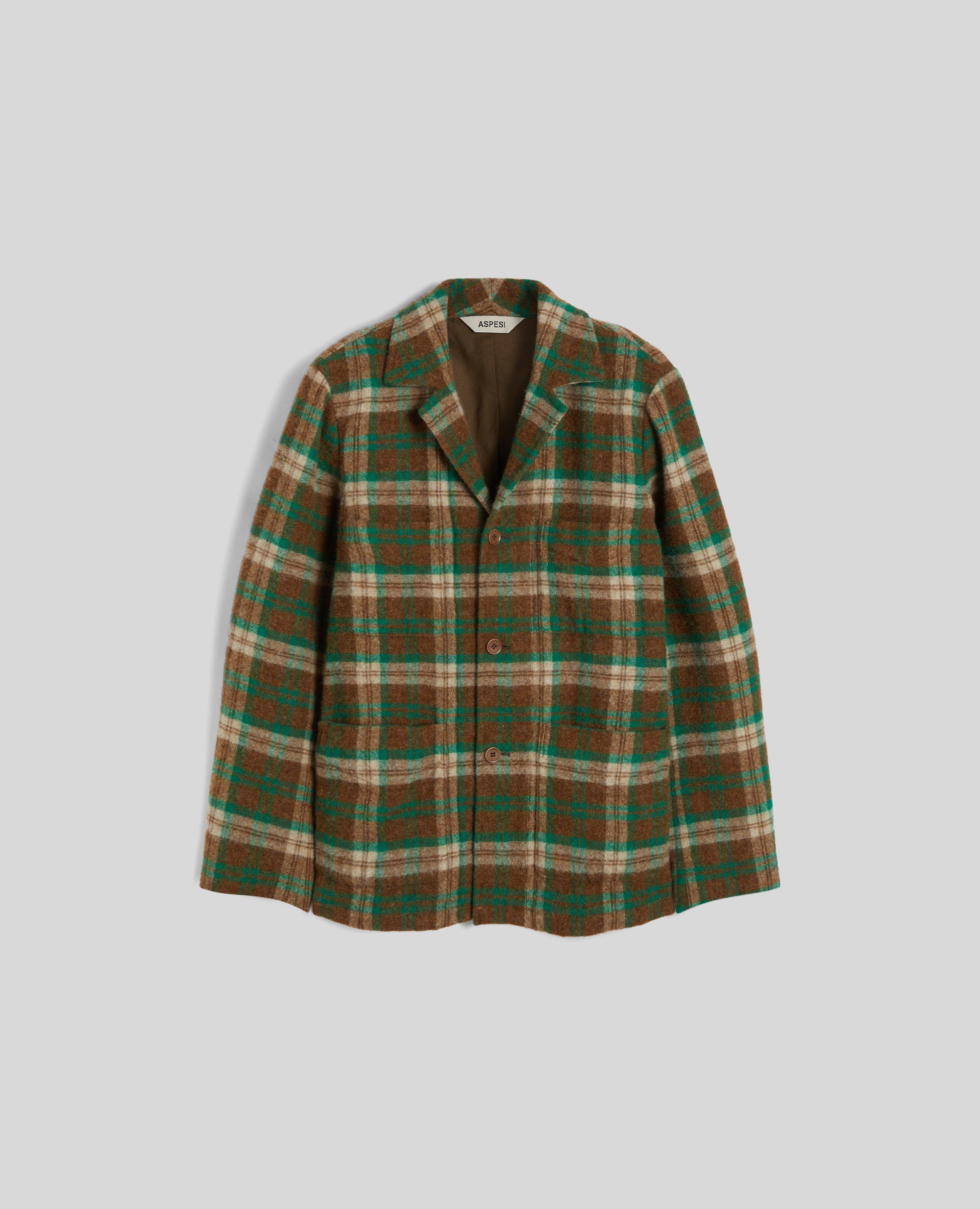 OVERSHIRT FANDANGO WINT IN LANA SHETLAND-CHECK VERDE-GREEN CHECK-CUADROS VERDES-GRUNES KAROMUSTER-CARREAUX VERTS