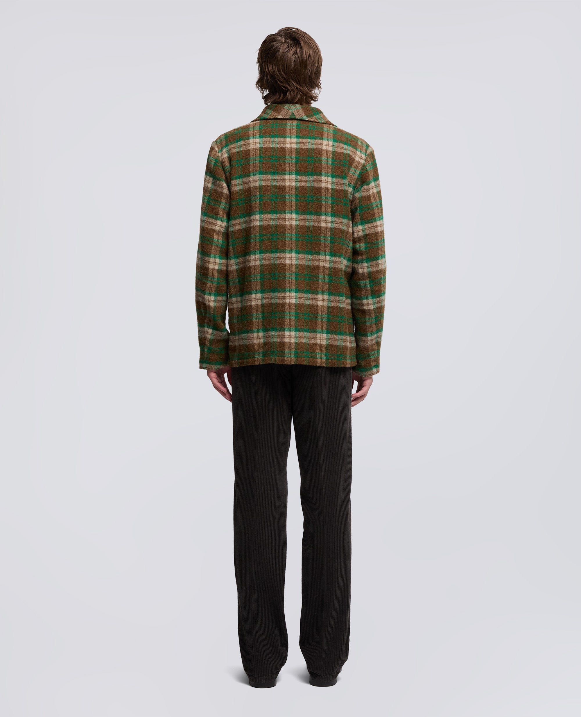 OVERSHIRT FANDANGO WINT IN LANA SHETLAND-CHECK VERDE-GREEN CHECK-CUADROS VERDES-GRUNES KAROMUSTER-CARREAUX VERTS