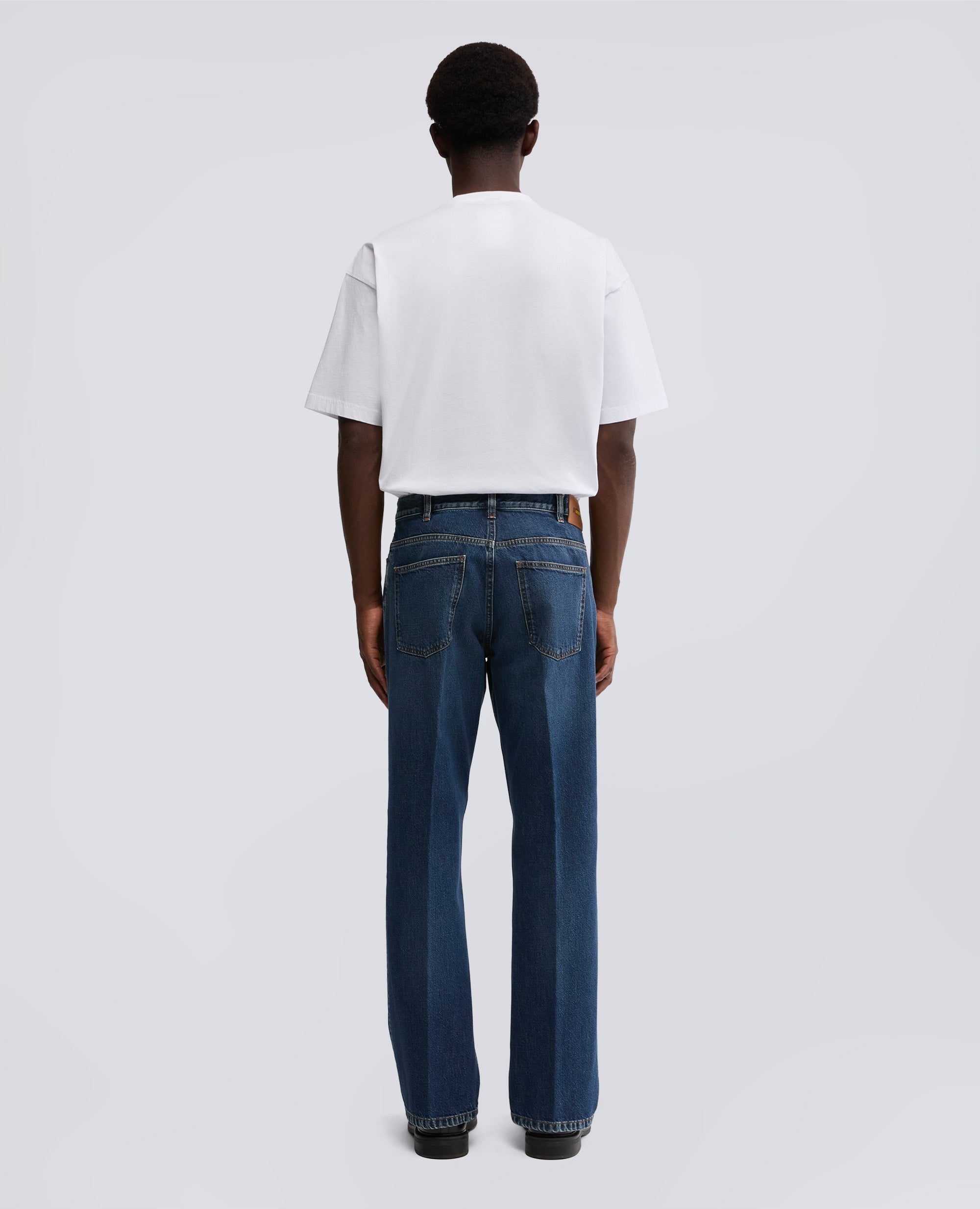 PANTALONE PRESS IN DENIM DI COTONE-DENIM-DENIM-DENIM-DENIM-DENIM