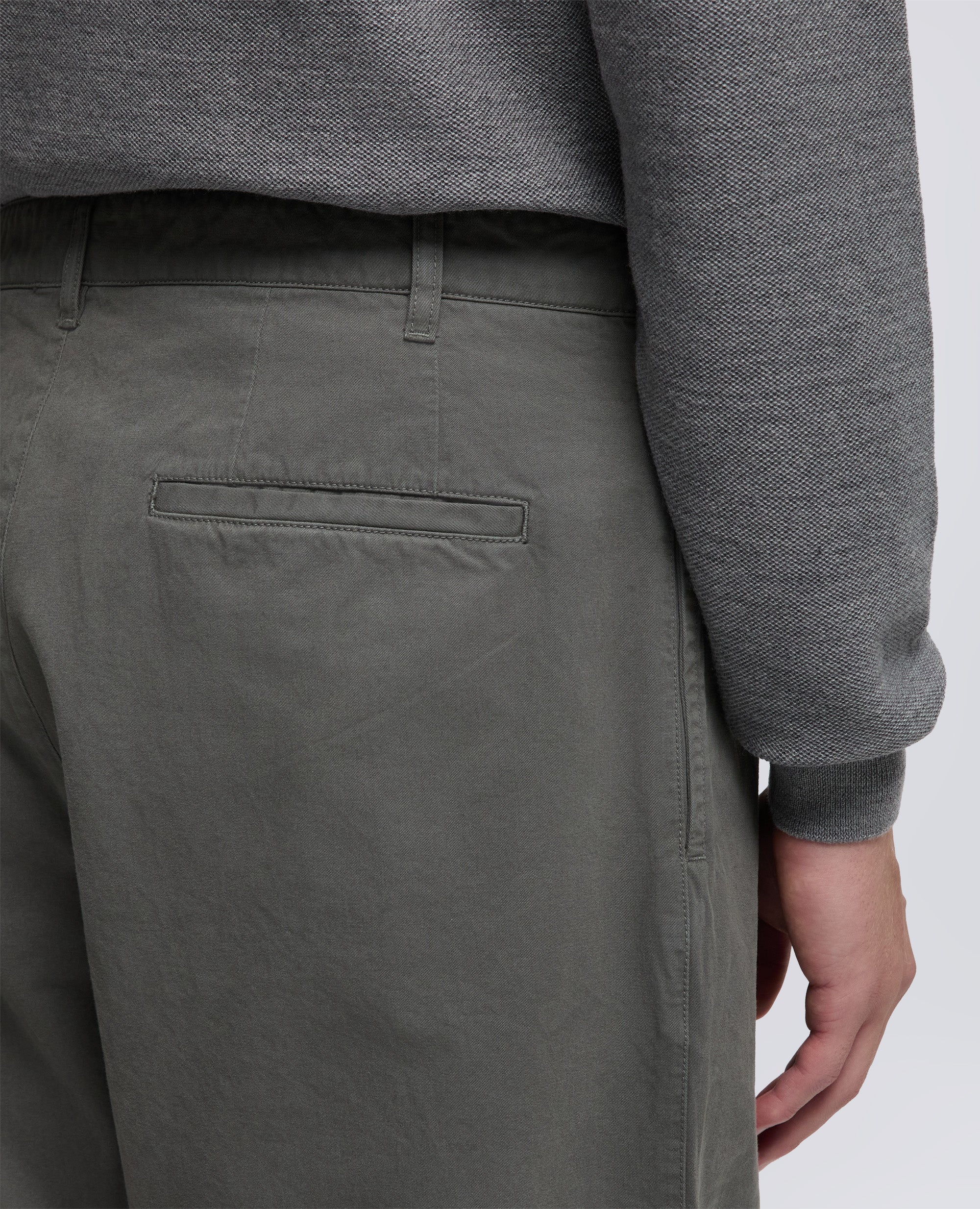 PANTALONE LEWIS IN GABARDINA DI COTONE CON PINCES-GRIGIO-GREY-GRIS-GRAU-GRIS