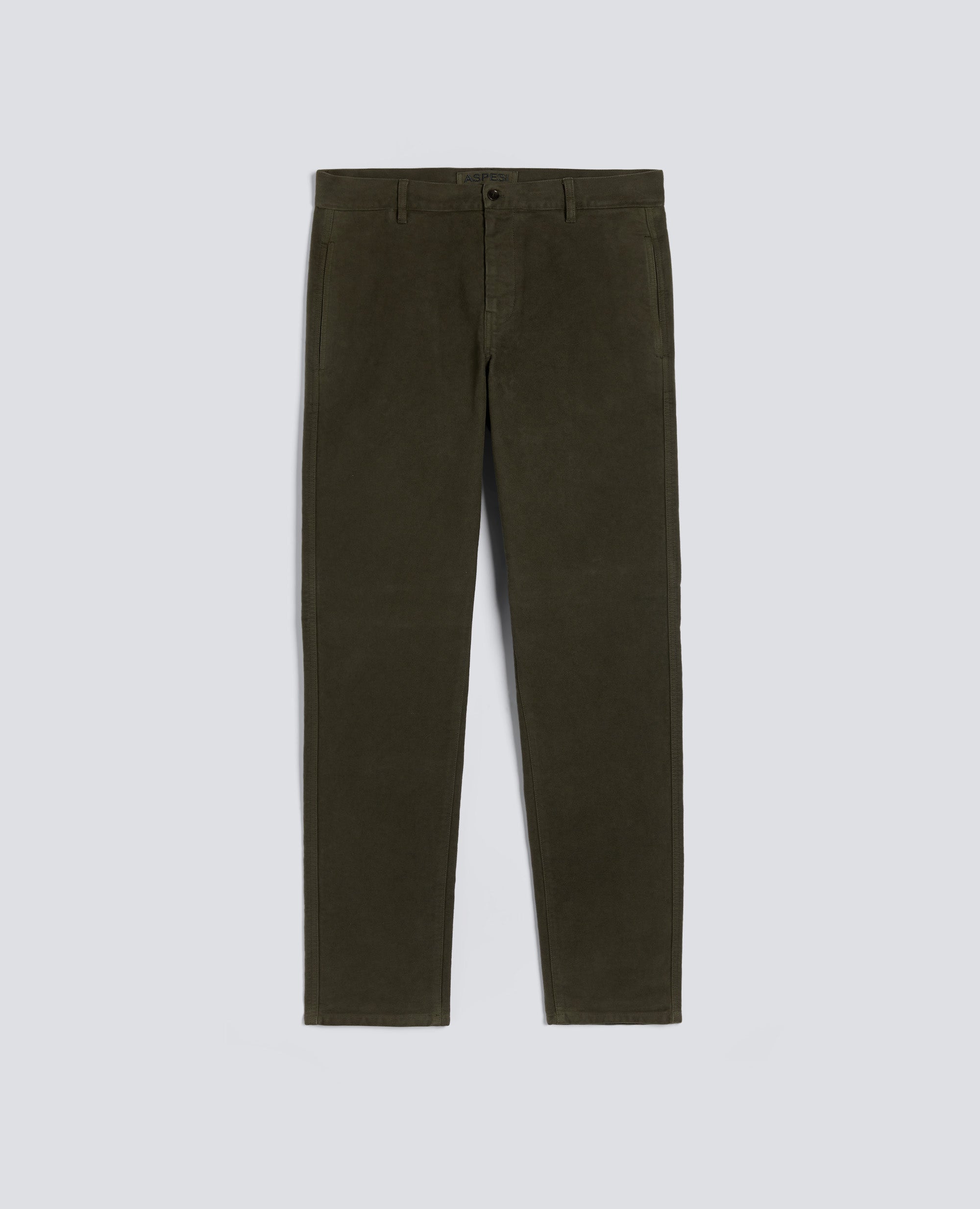 PANTALONE CHINO FUNZIONALE IN VELLUTO-MILITARE-MILITARY-MILITAR-MILITAR-MILITAIRE