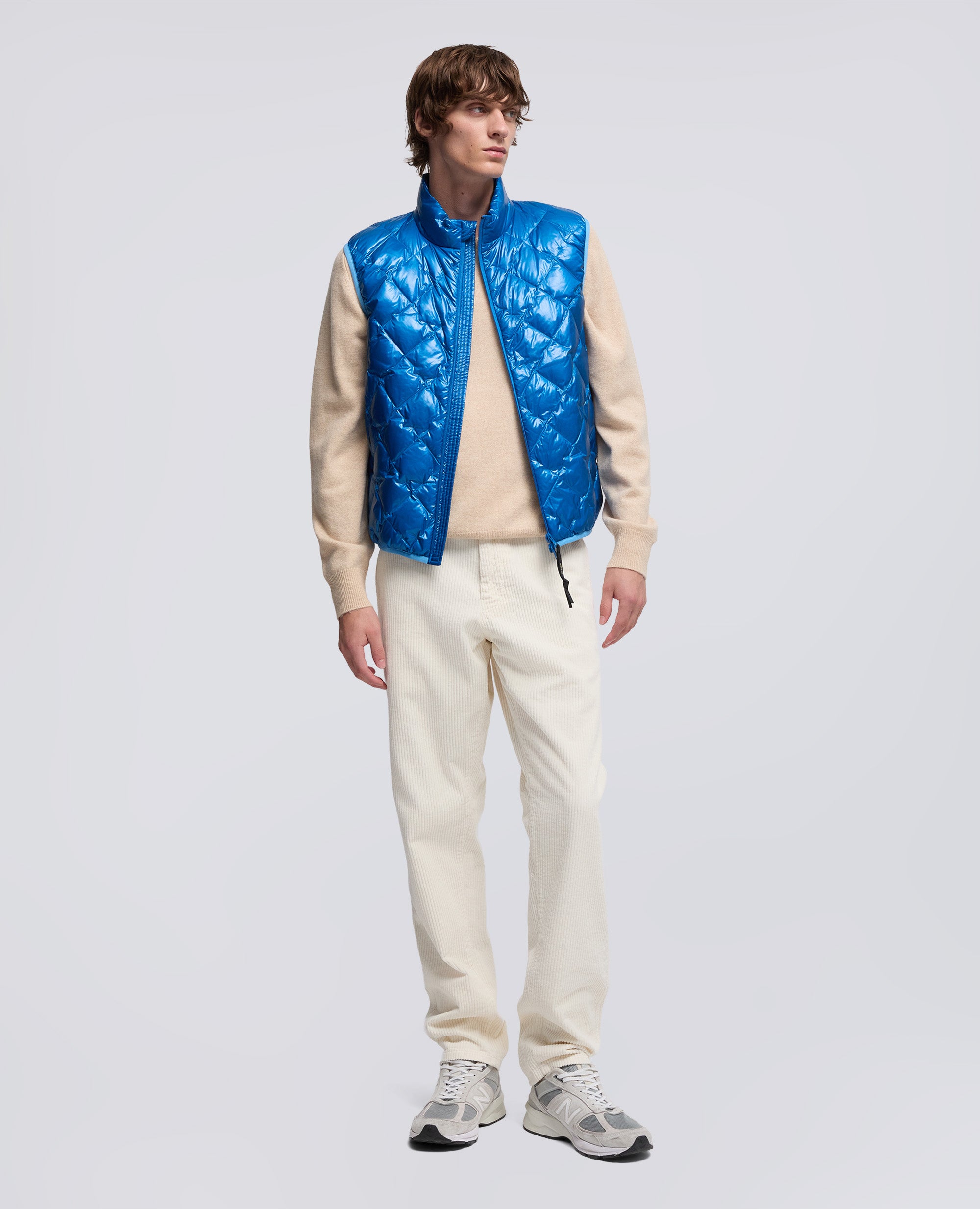 PANTALONE CHINO FUNZIONALE IN VELLUTO-NATURALE-NATURAL-NATURAL-NATURLICH-NATUREL