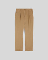 PANTALONE IN TWILL DI COTONE E LYOCELL-BEIGE-BEIGE-BEIS-BEIGE-BEIGE