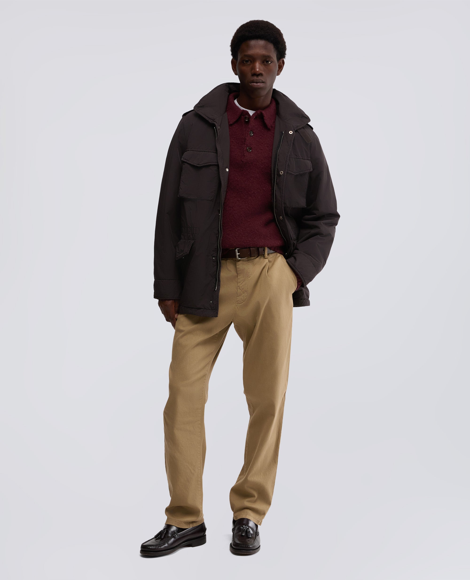 PANTALONE IN TWILL DI COTONE E LYOCELL-BEIGE-BEIGE-BEIS-BEIGE-BEIGE