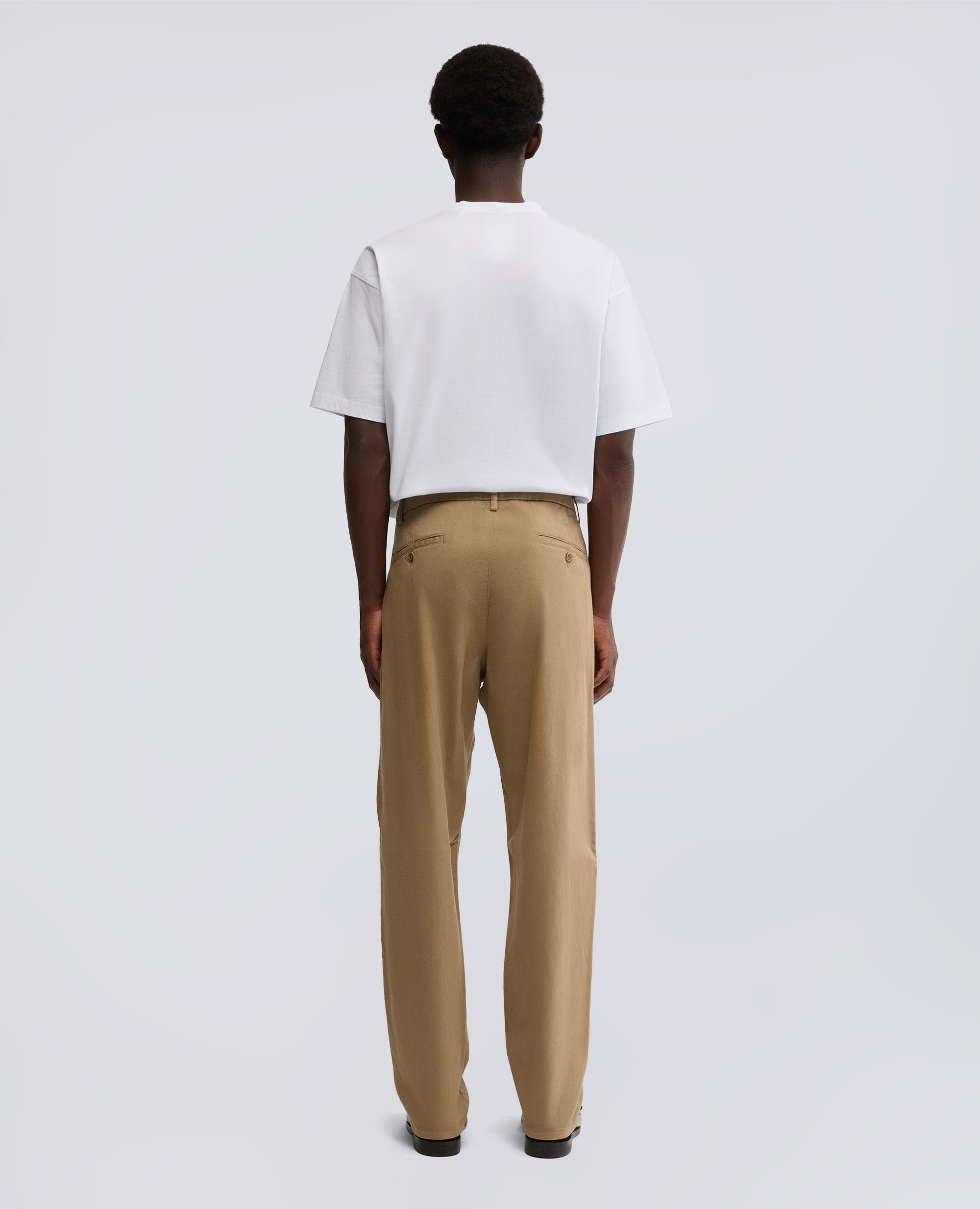 PANTALONE IN TWILL DI COTONE E LYOCELL-BEIGE-BEIGE-BEIS-BEIGE-BEIGE