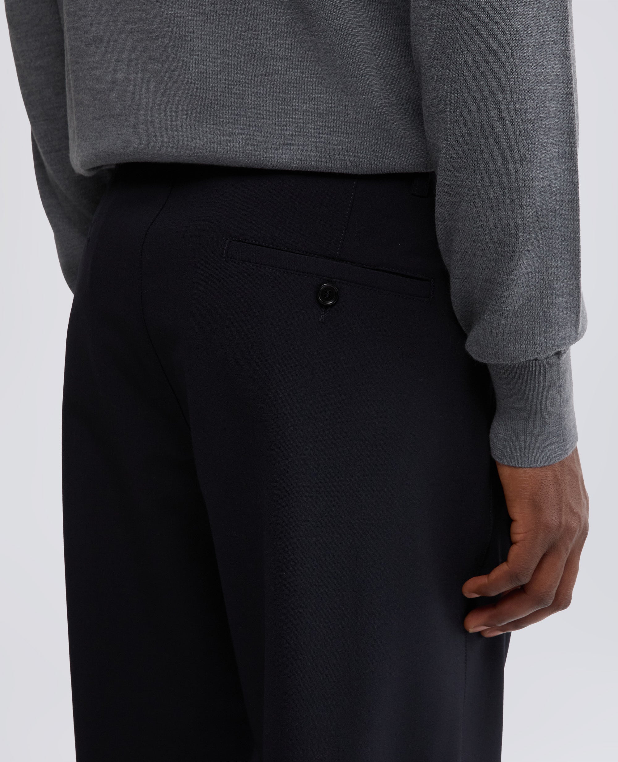 PANTALONE IN FLANELLA-NAVY-NAVY-AZUL MARINO-NAVY-NAVY