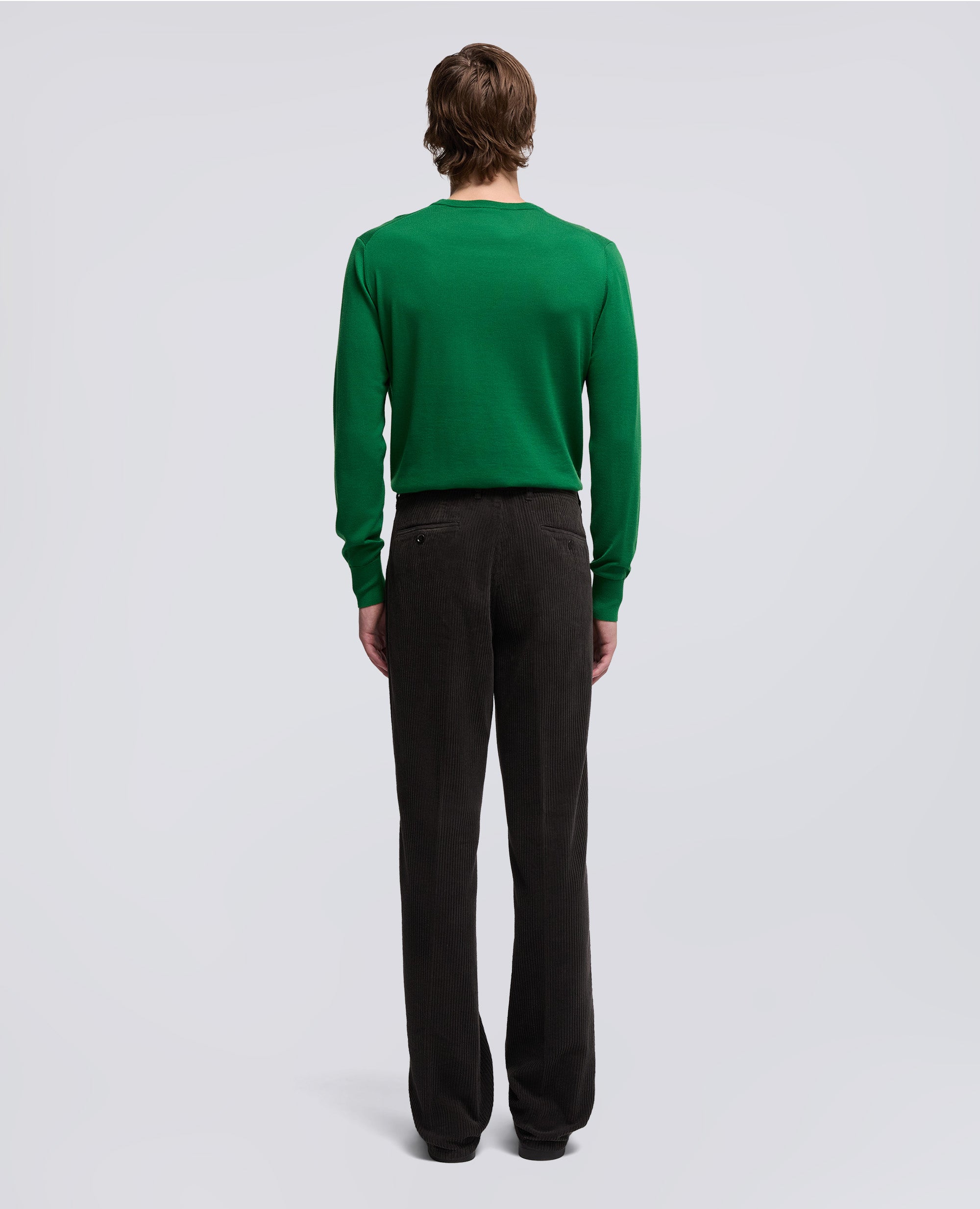 PANTALONE NEW HERMAN IN VELLUTO-MARRONE-BROWN-MARR¢N-BRAUN-MARRON