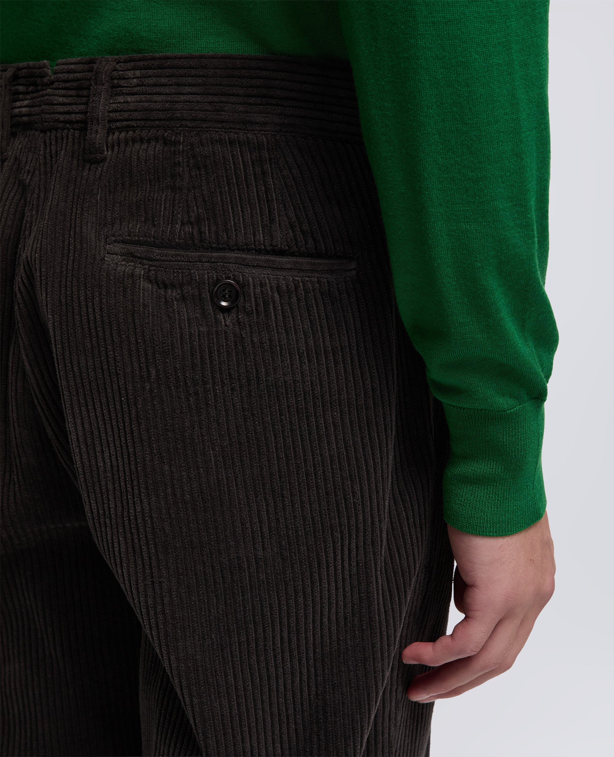 PANTALONE NEW HERMAN IN VELLUTO-MARRONE-BROWN-MARR¢N-BRAUN-MARRON