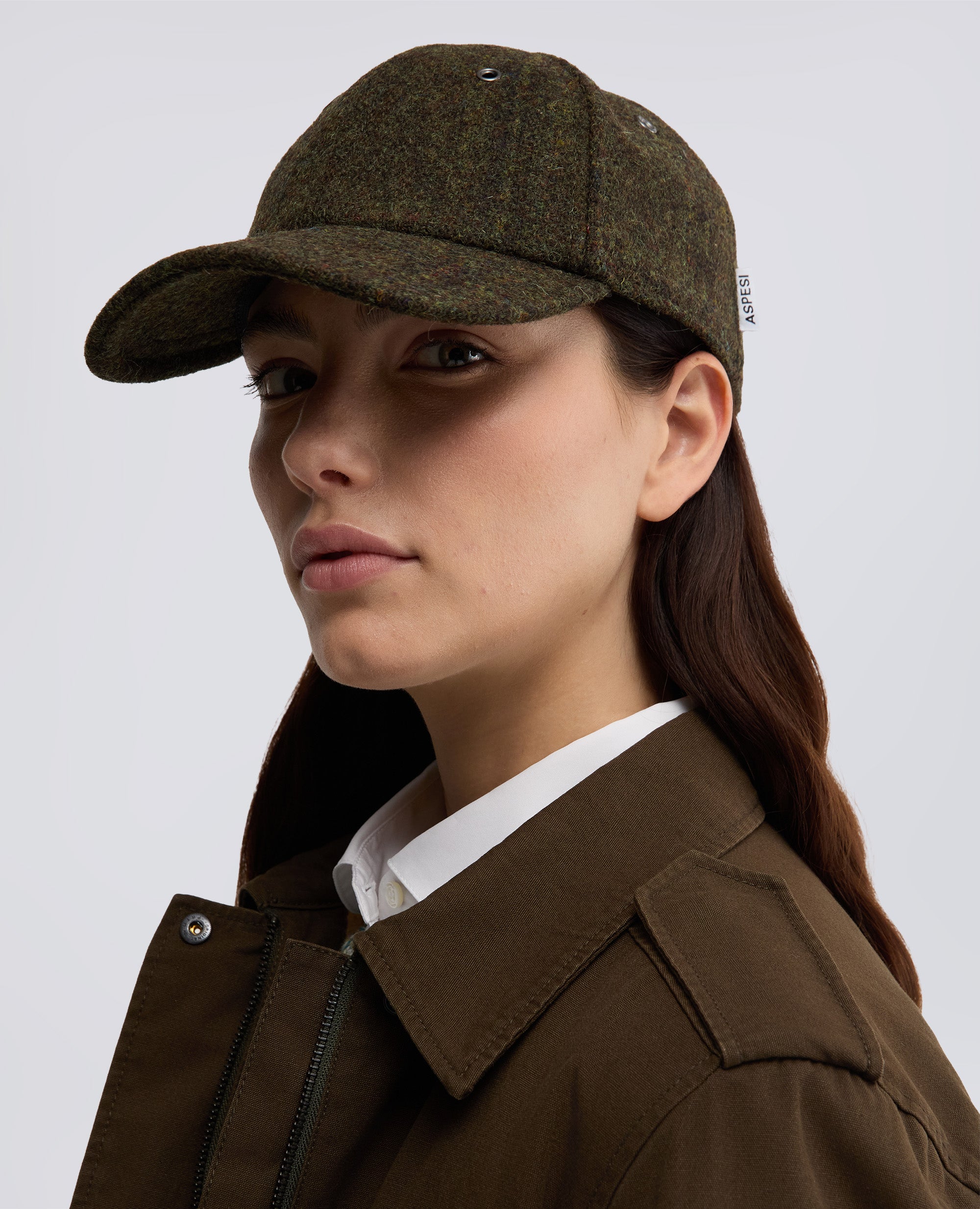 CAPPELLO IN HARRIS TWEED-VERDONE-DARK GREEN-VERDER¢N-DUNKELGRUN-VERT FONCE