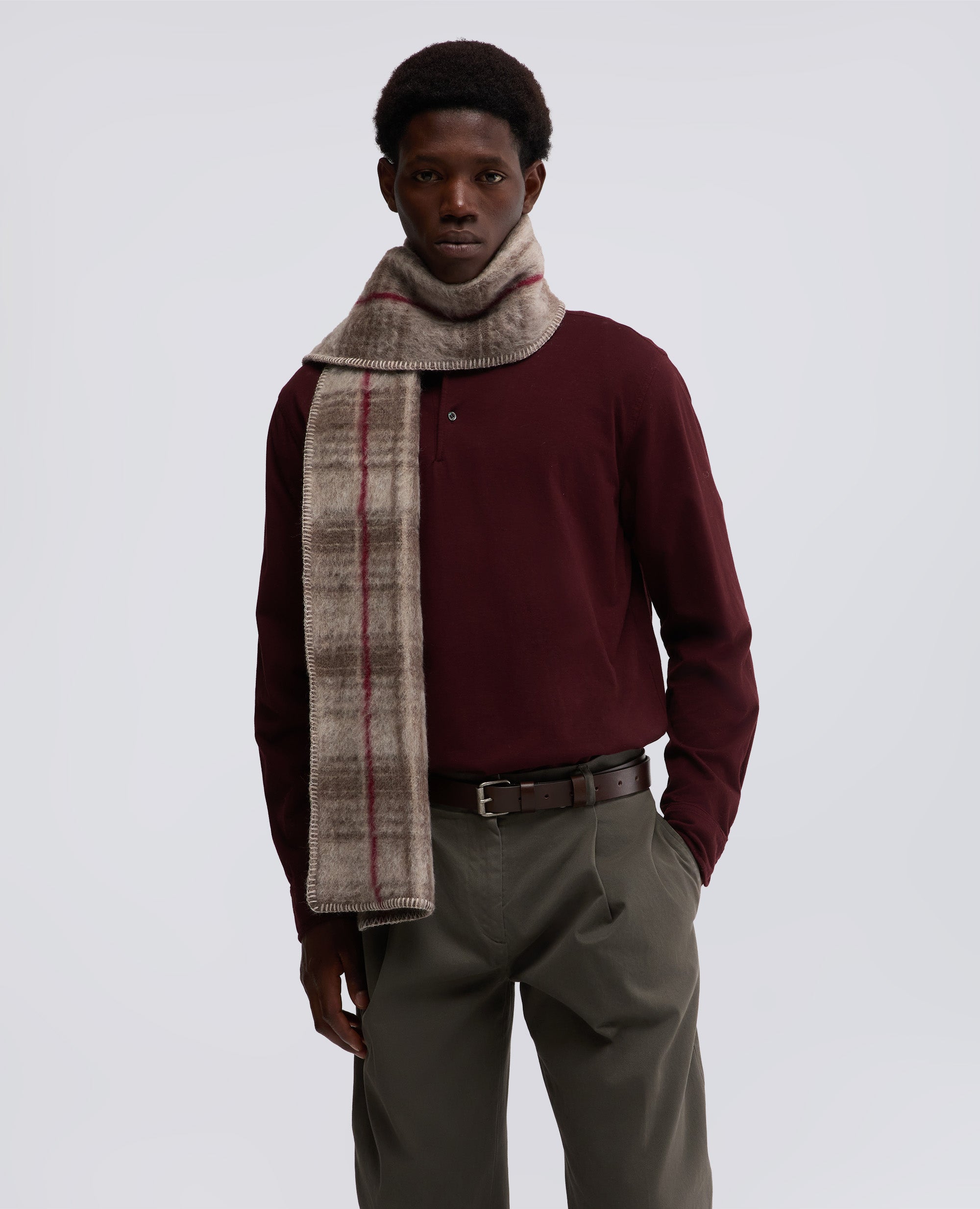 MAGLIA GIROCOLLO IN LANA SHETLAND-CHECK BEIGE-CHECK BEIGE-CHECK BEIGE-CHECK BEIGE-CHECK BEIGE