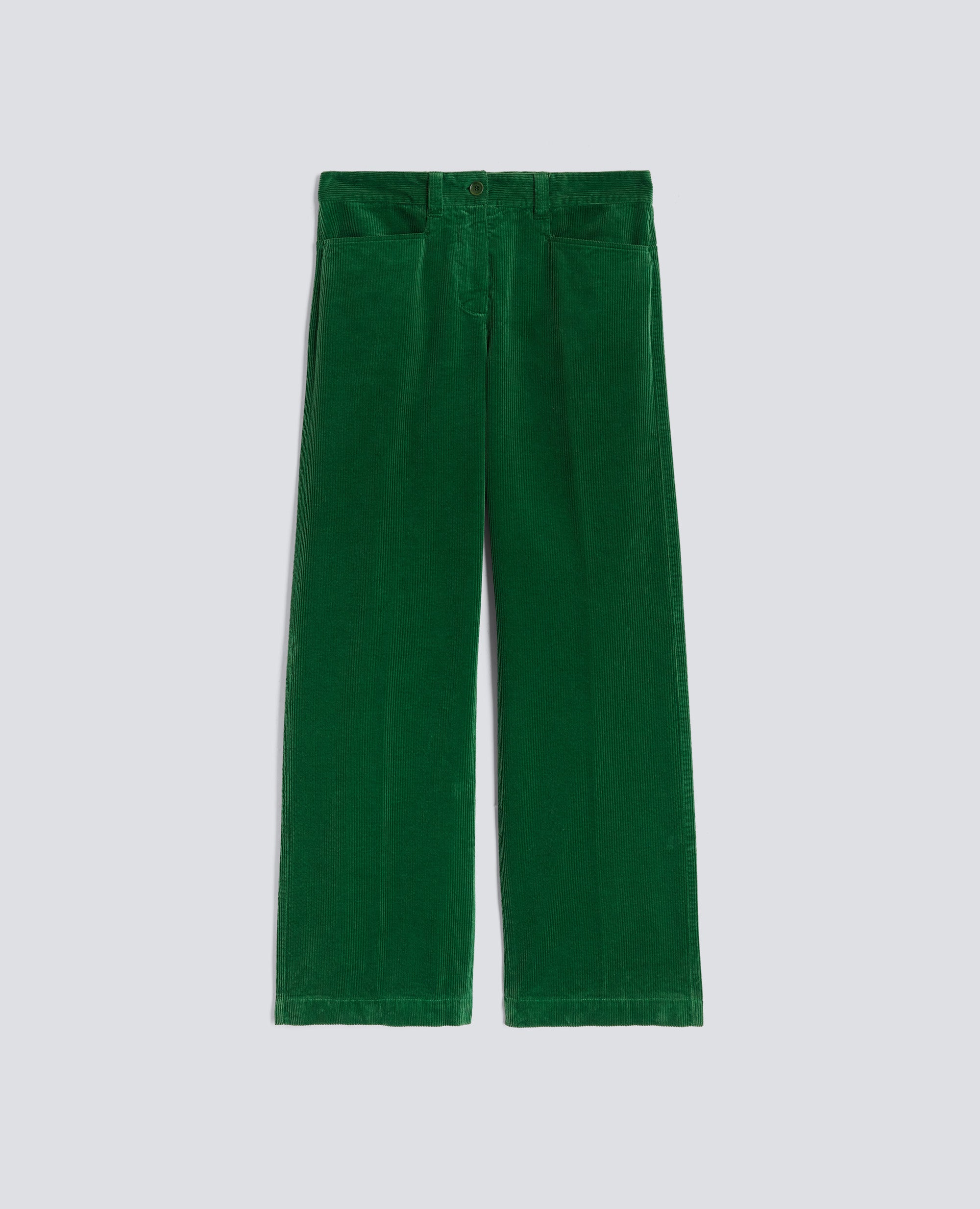PANTALONE IN VELLUTO A COSTE-SMERALDO-EMERALD-SMERALDO-SMERALDO-SMERALDO