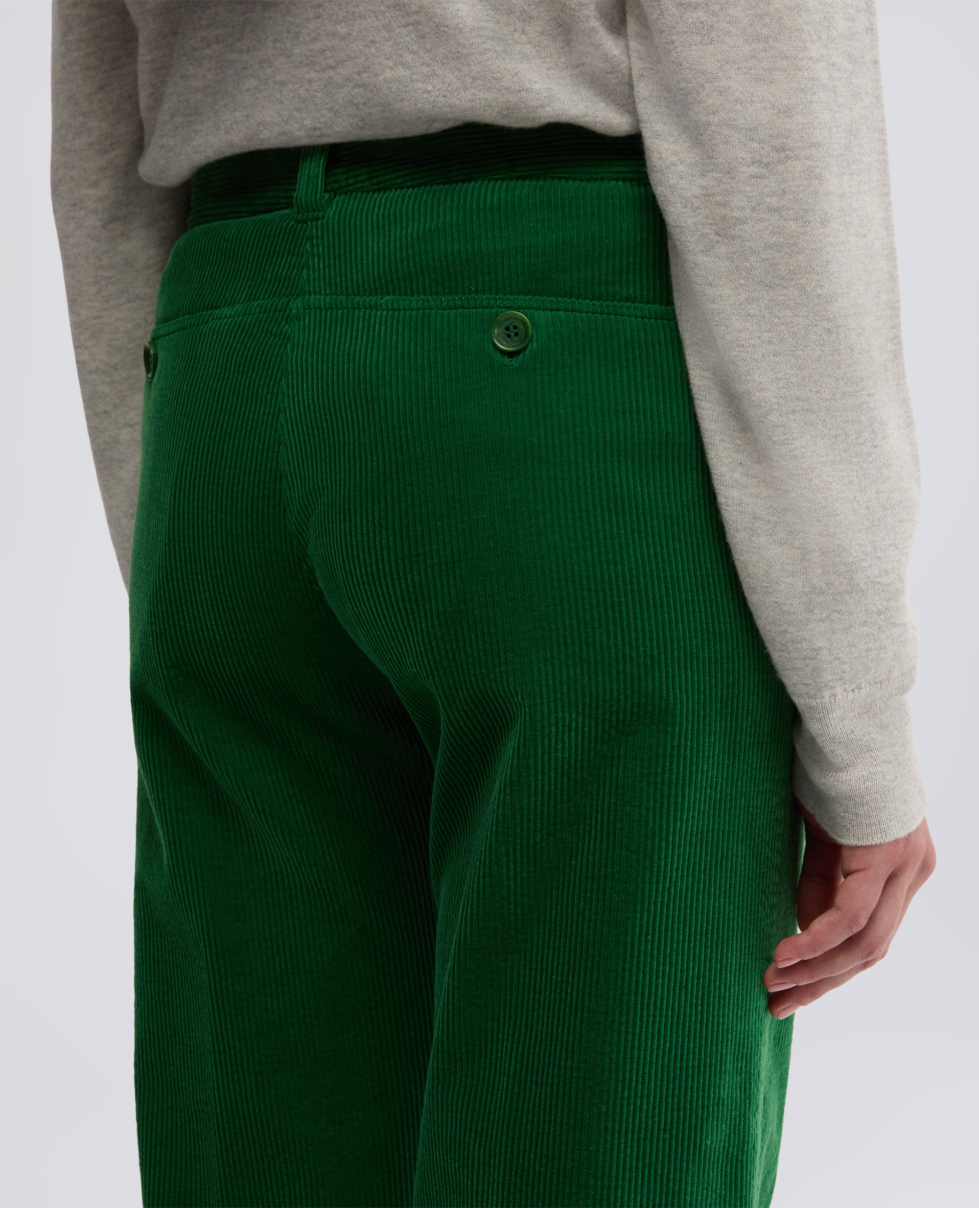 PANTALONE IN VELLUTO A COSTE-SMERALDO-EMERALD-SMERALDO-SMERALDO-SMERALDO