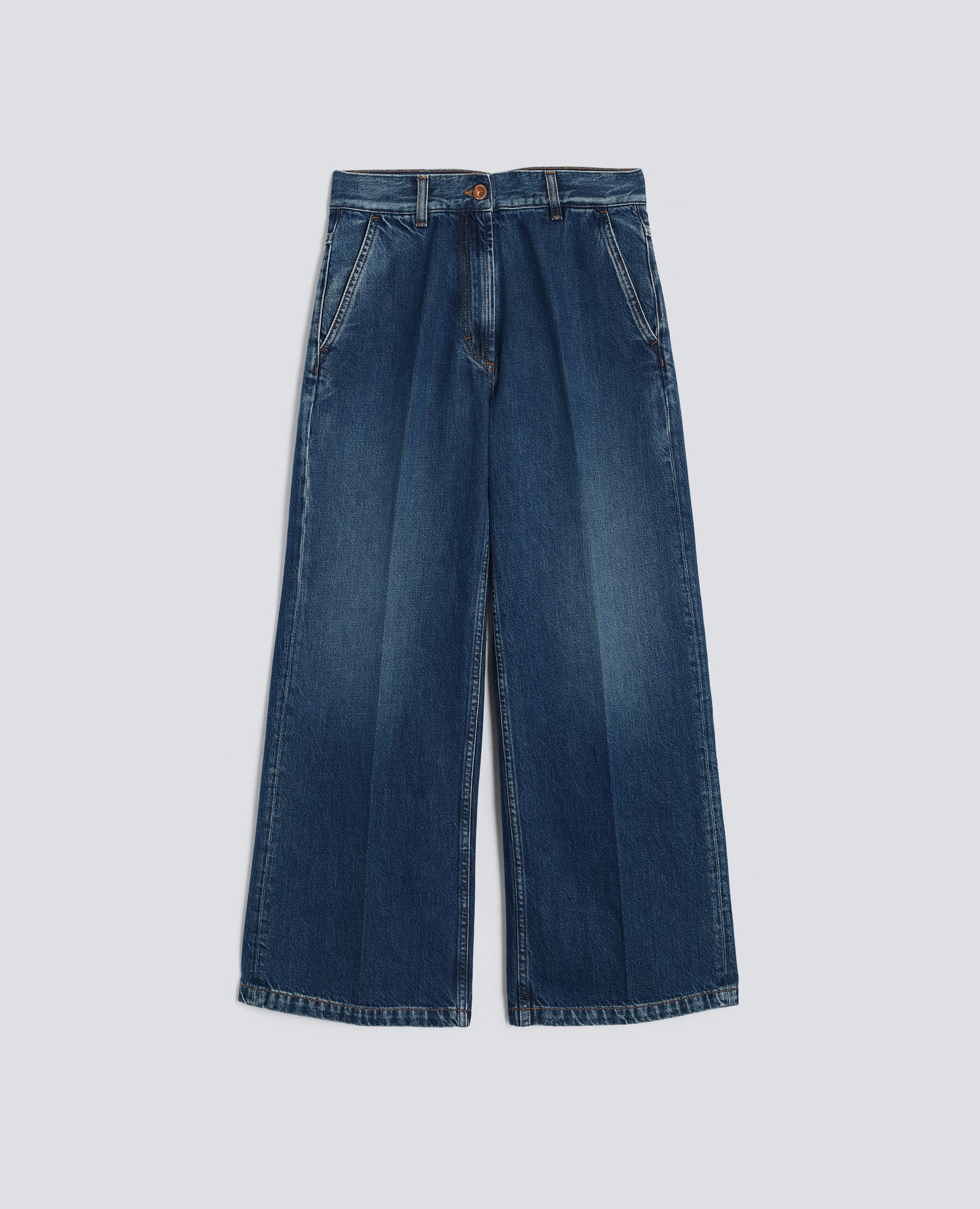 PANTALONE WIDE LEG IN DENIM-DENIM-DENIM-DENIM-DENIM-DENIM