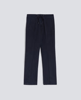 PANTALONE IN GABARDINA DI COTONE-NAVY-NAVY-AZUL MARINO-NAVY-NAVY