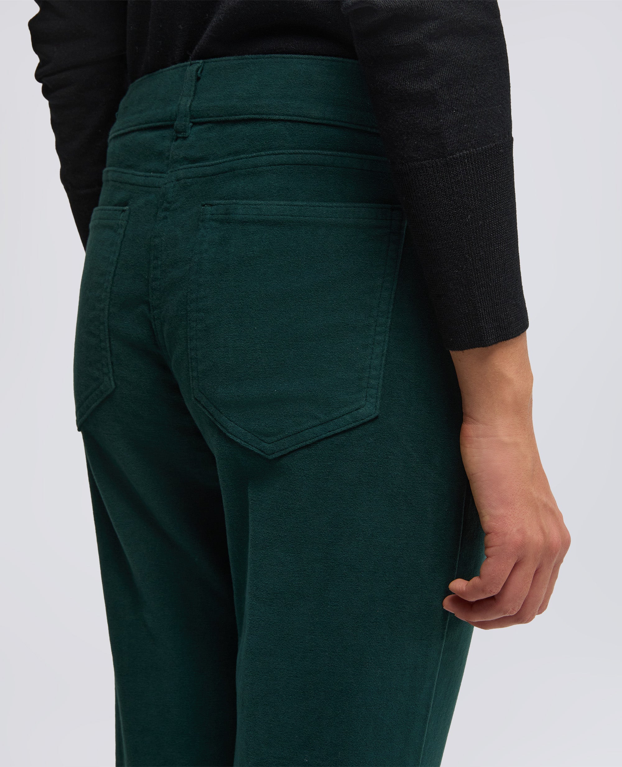 PANTALONE IN FUSTAGNO STRETCH-VERDE INGLESE-BRITISH RACING GREEN-VERDE INGLES-ENGLISCHES GRUN-VERT ANGLAIS