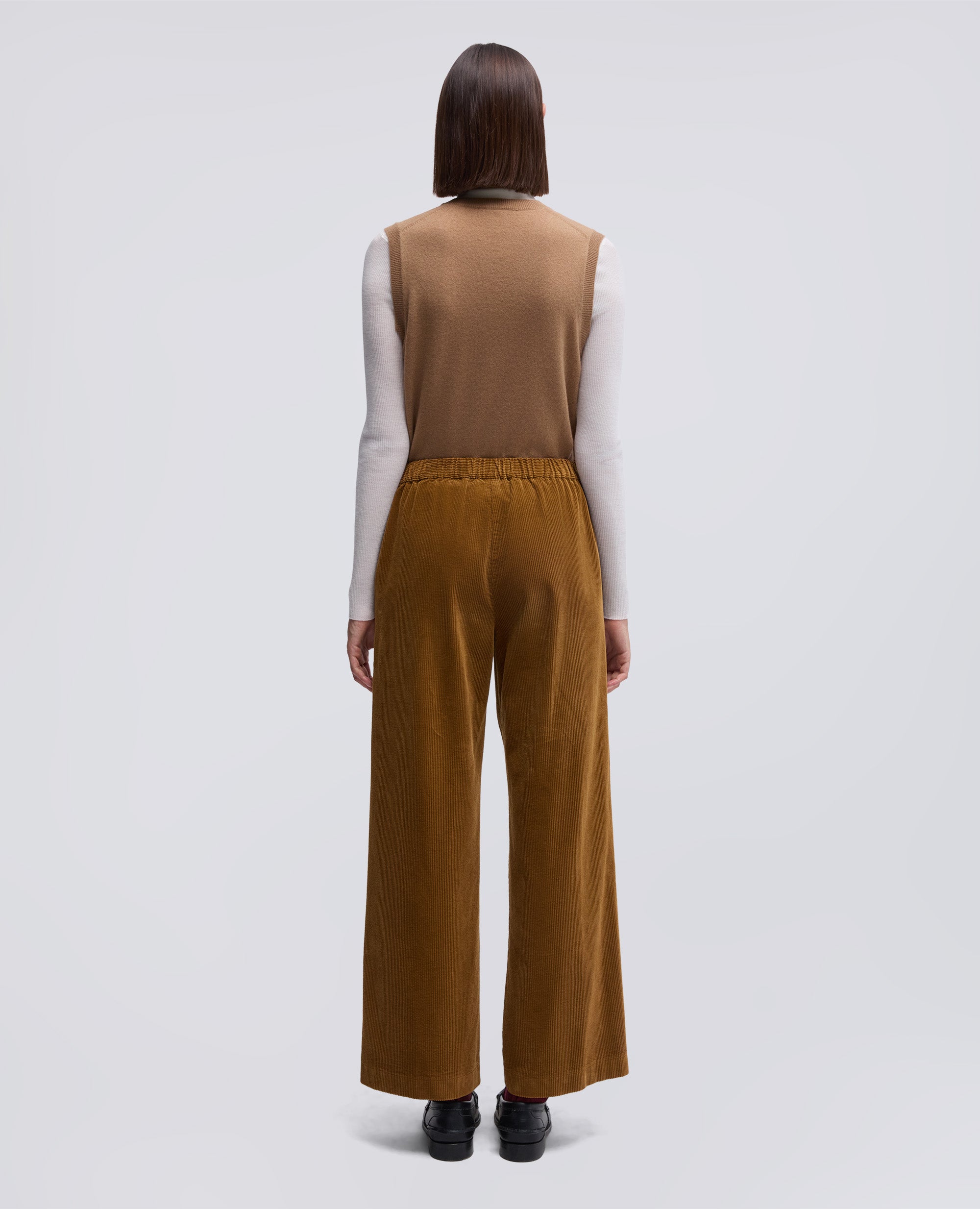 PANTALONE AMPIO IN VELLUTO A COSTE-BISCOTTO-BISCUIT-GALLETA-COOKIE-BISCUIT