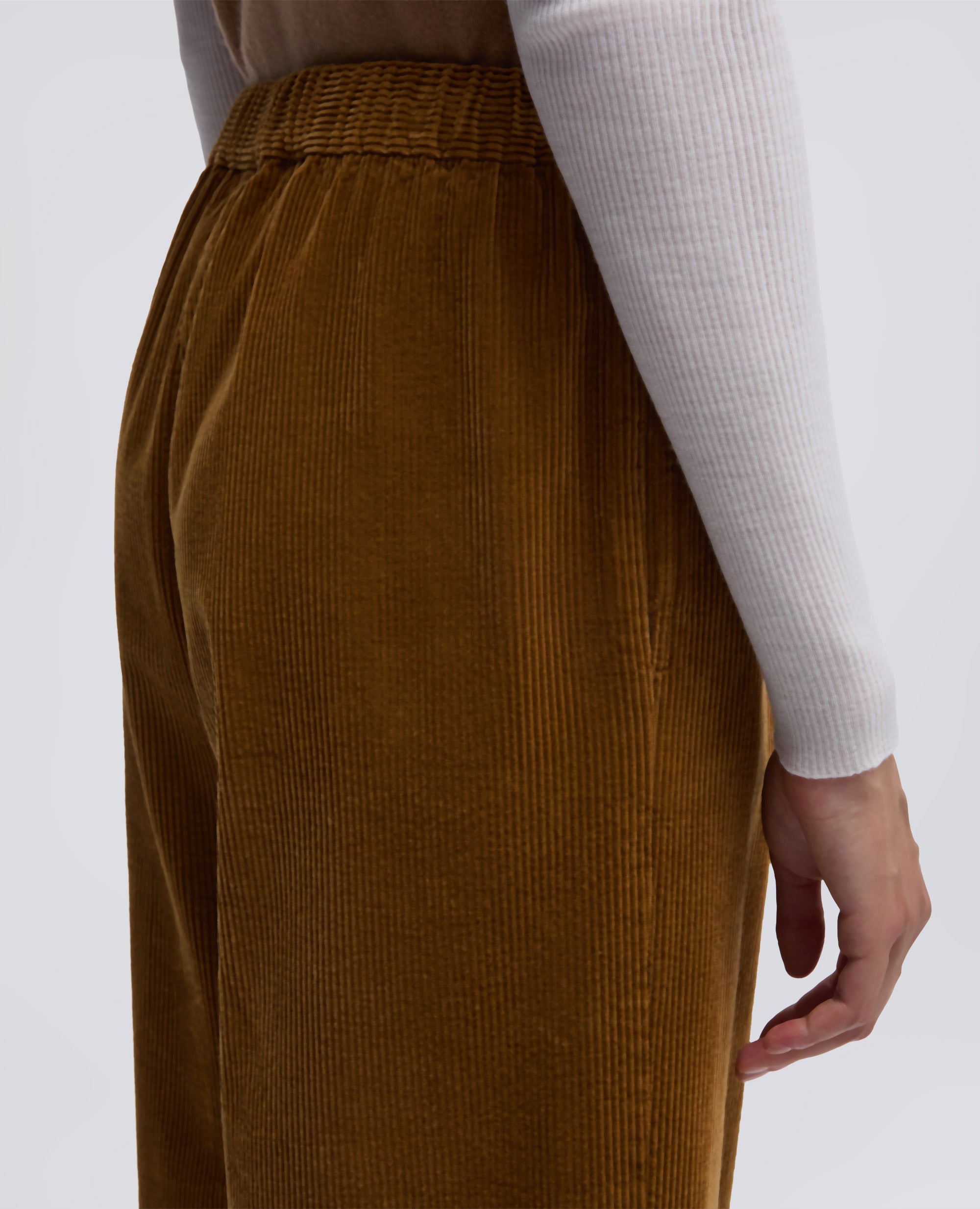 PANTALONE AMPIO IN VELLUTO A COSTE-BISCOTTO-BISCUIT-GALLETA-COOKIE-BISCUIT