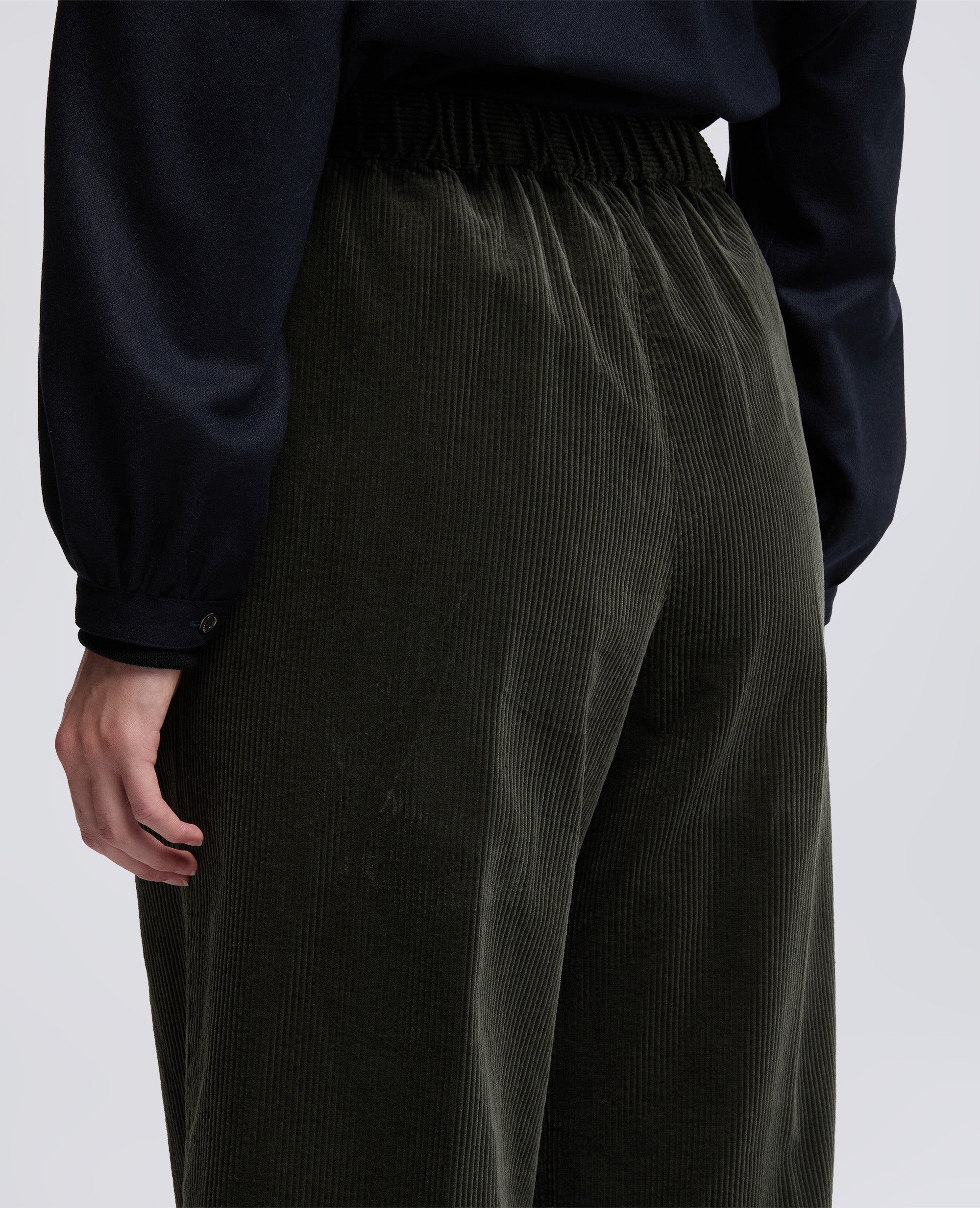 PANTALONE AMPIO IN VELLUTO A COSTE-MILITARE-MILITARY-MILITAR-MILITAR-MILITAIRE