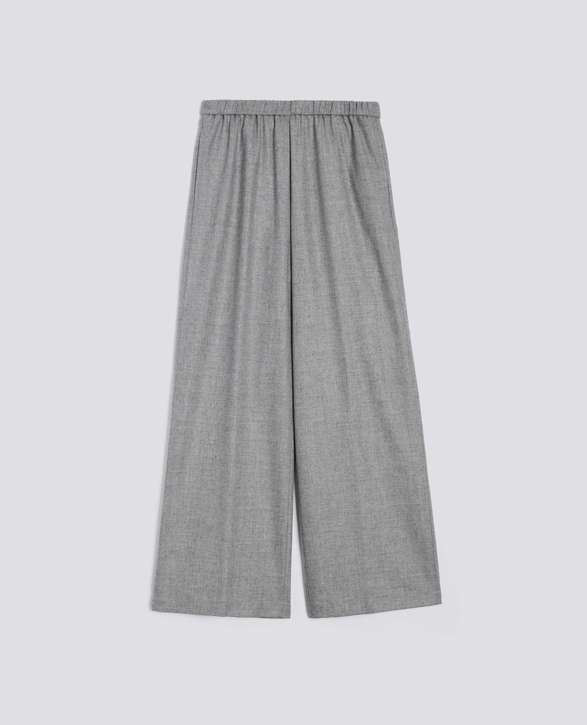 PANTALONI IN MISTO LANA E CASHMERE-GRIGIO-GREY-GRIS-GRAU-GRIS