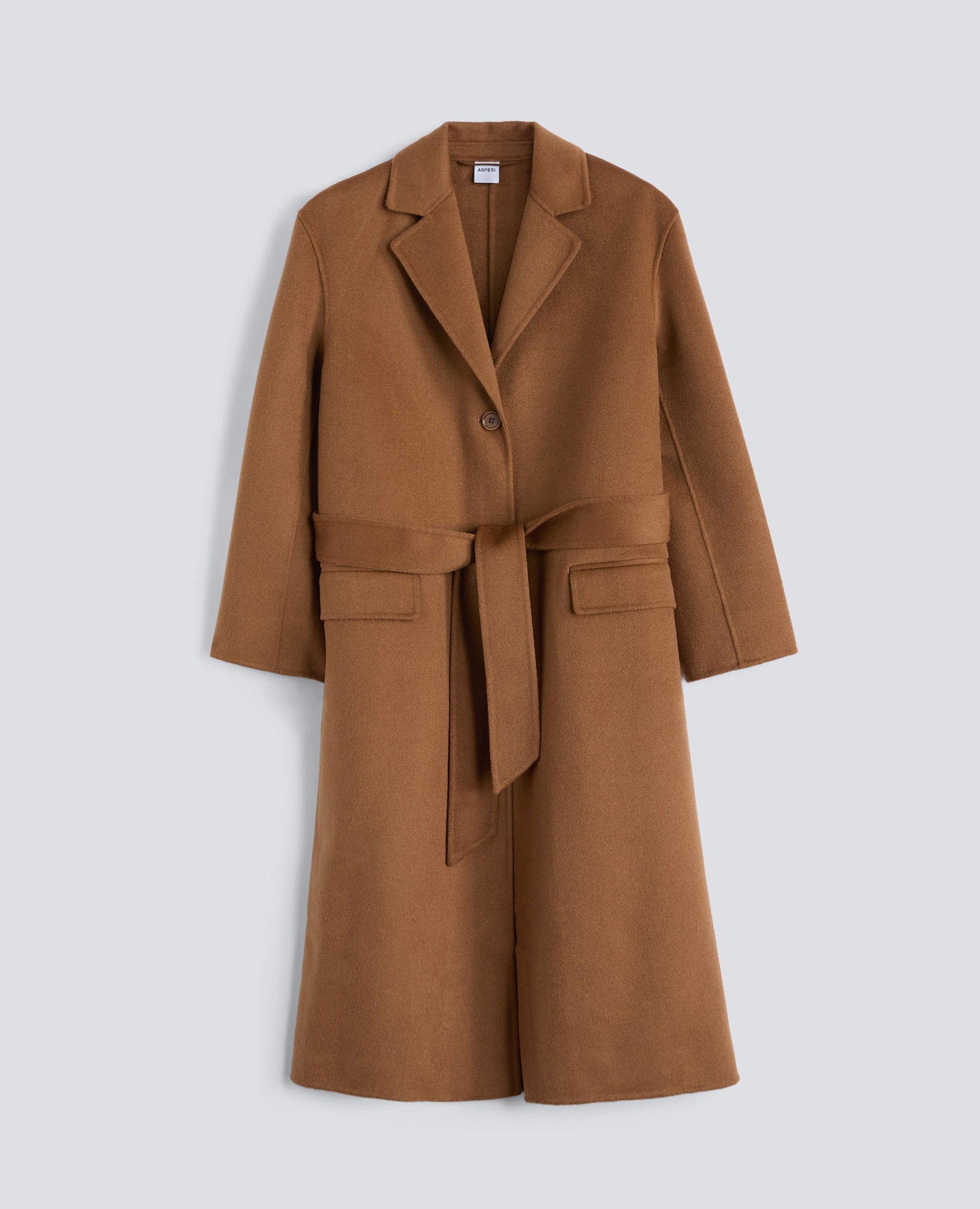 CAPPOTTO IN DOUBLE DI LANA-CAMMELLO-CAMEL-CAMELLO-KAMEL-CAMEL