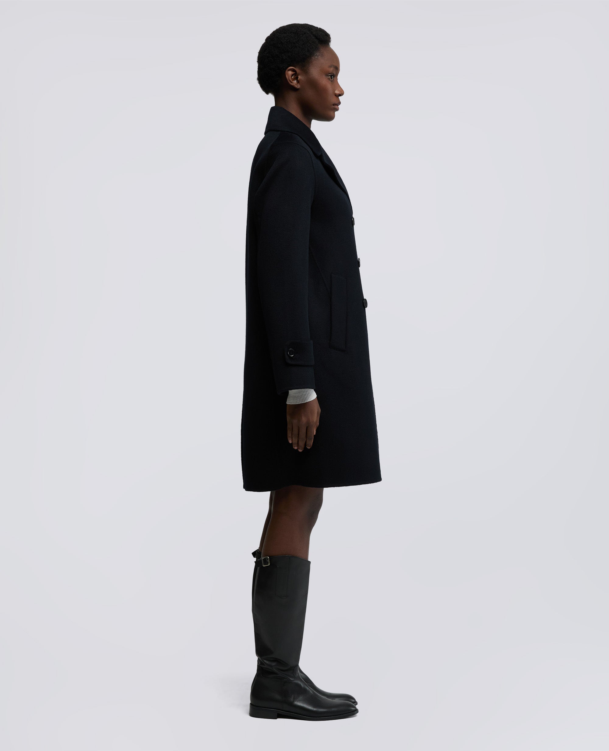 CAPPOTTO IN DOUBLE DI LANA-NAVY-NAVY-AZUL MARINO-NAVY-NAVY