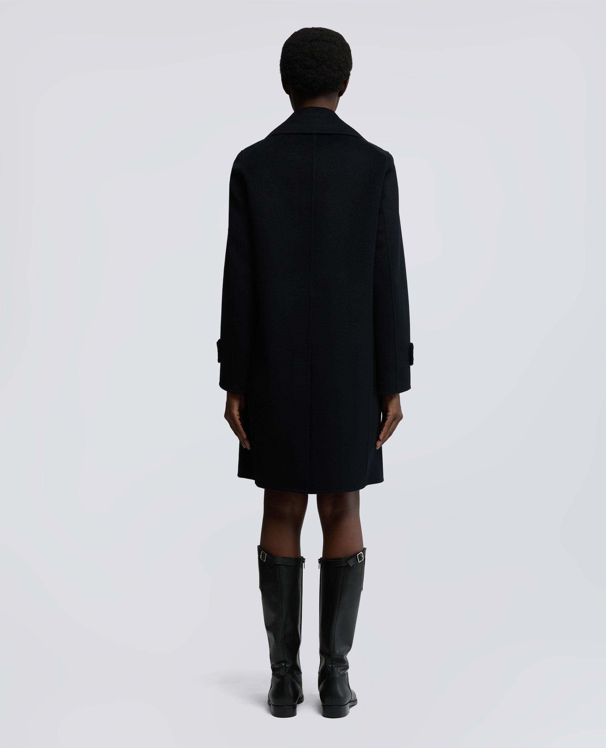 CAPPOTTO IN DOUBLE DI LANA-NAVY-NAVY-AZUL MARINO-NAVY-NAVY