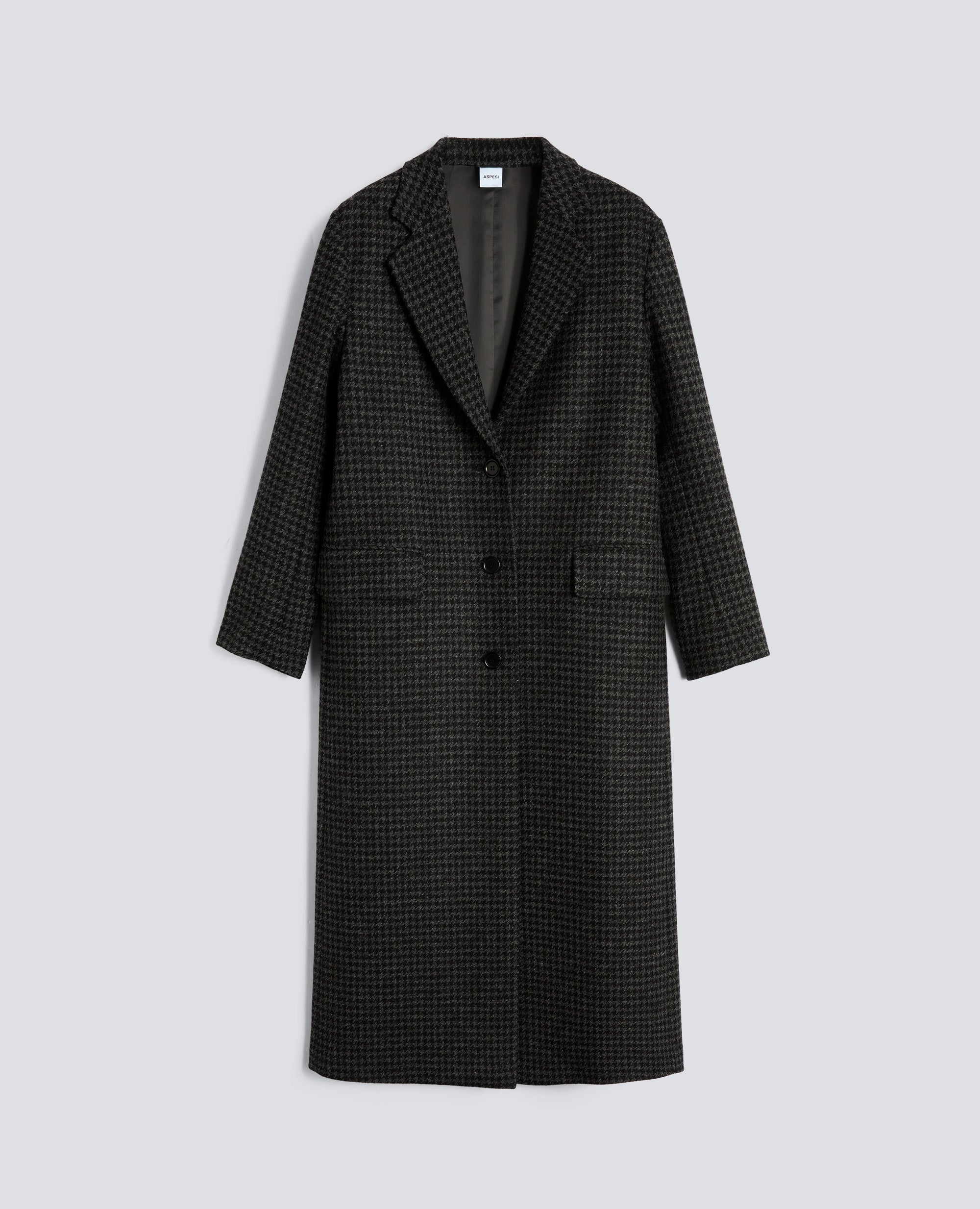 CAPPOTTO IN LANA SHETLAND-NERO-BLACK-NEGRO-SCHWARZ-NOIR