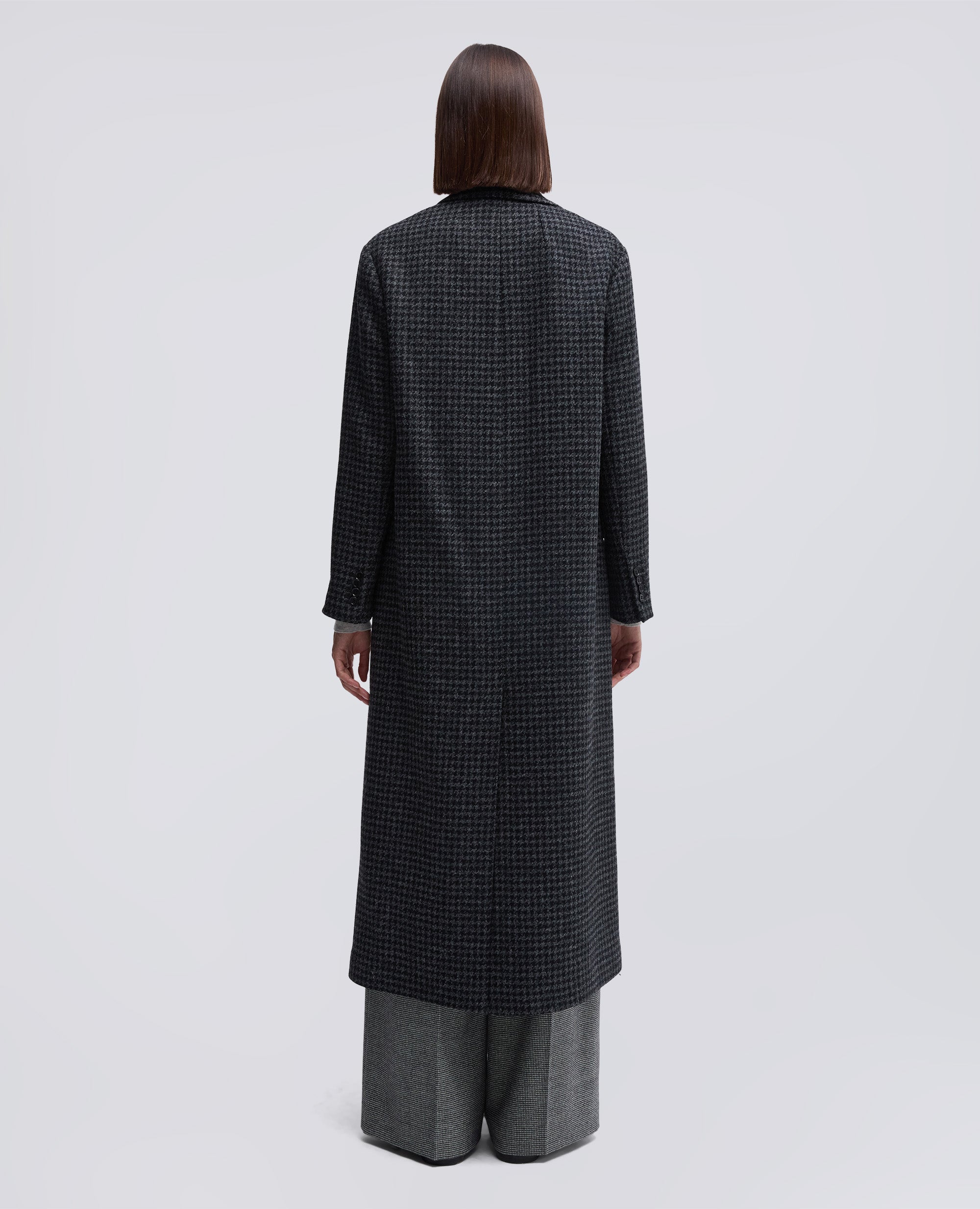 CAPPOTTO IN LANA SHETLAND-NERO-BLACK-NEGRO-SCHWARZ-NOIR