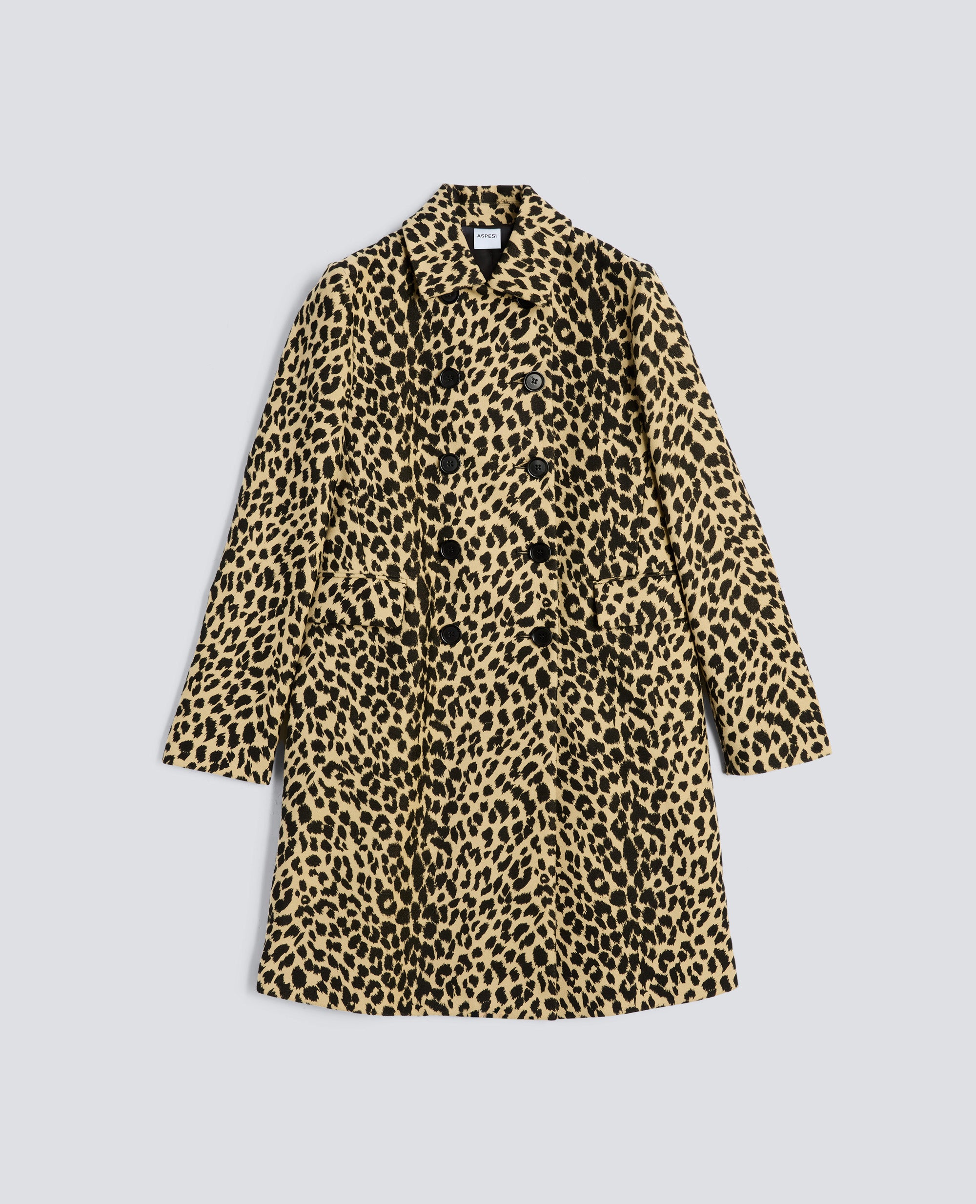 CAPPOTTO IN FUSTAGNO CON STAMPA LEOPARDATA-MACULATO-MACULATO-MACULATO-MACULATO-MACULATO