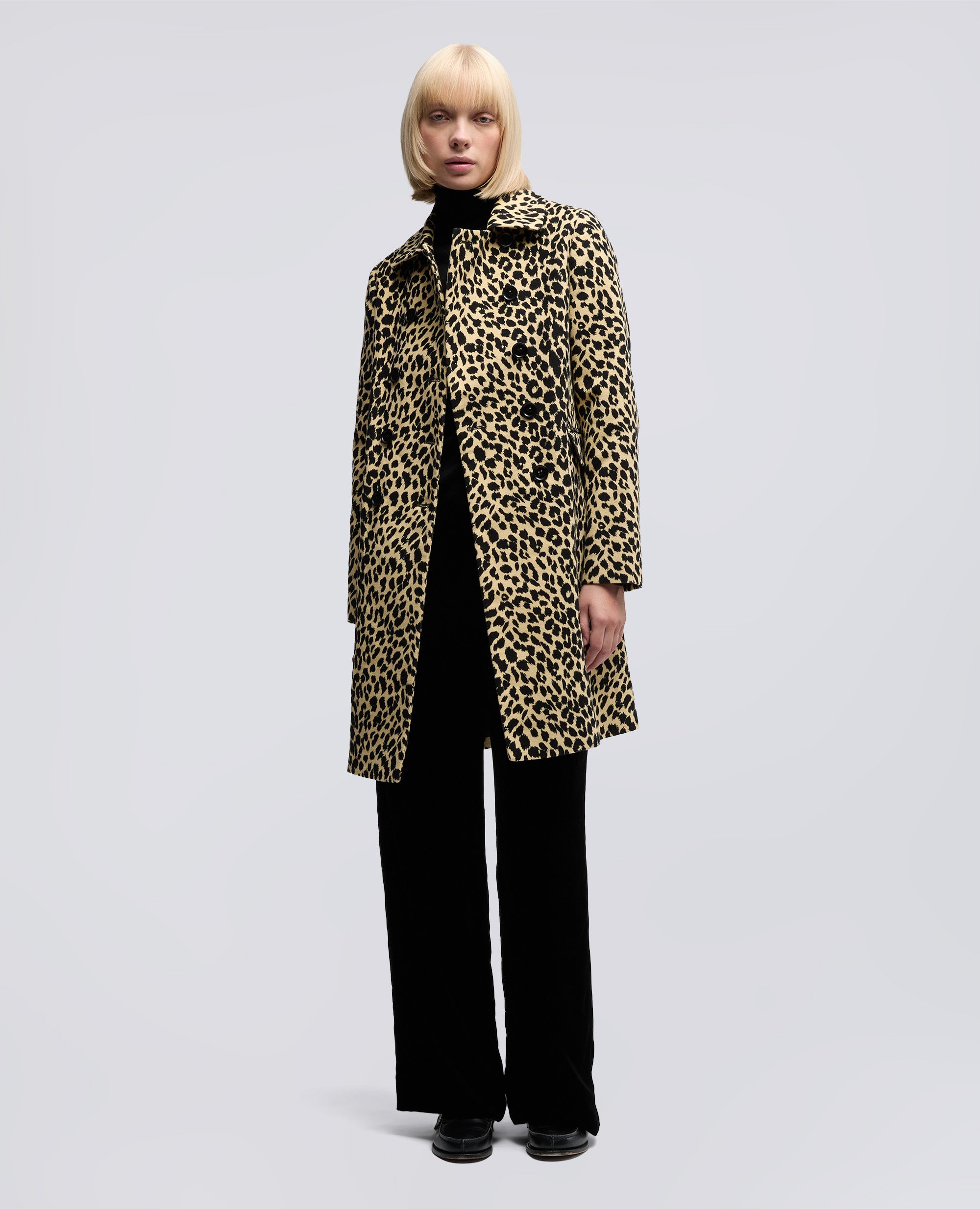 CAPPOTTO IN FUSTAGNO CON STAMPA LEOPARDATA-MACULATO-MACULATO-MACULATO-MACULATO-MACULATO