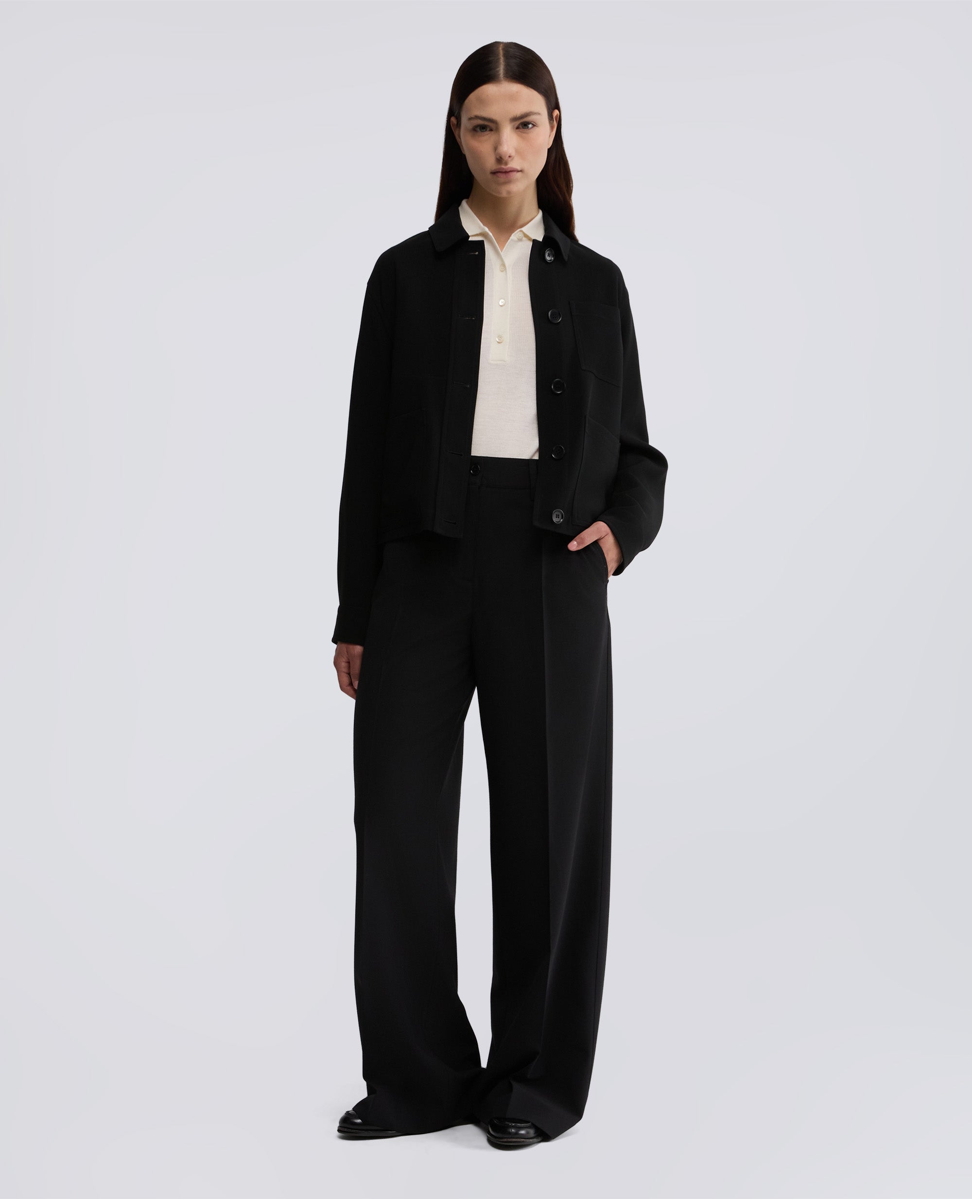 GIACCA BOXY IN CREPE CADY-NERO-BLACK-NEGRO-SCHWARZ-NOIR