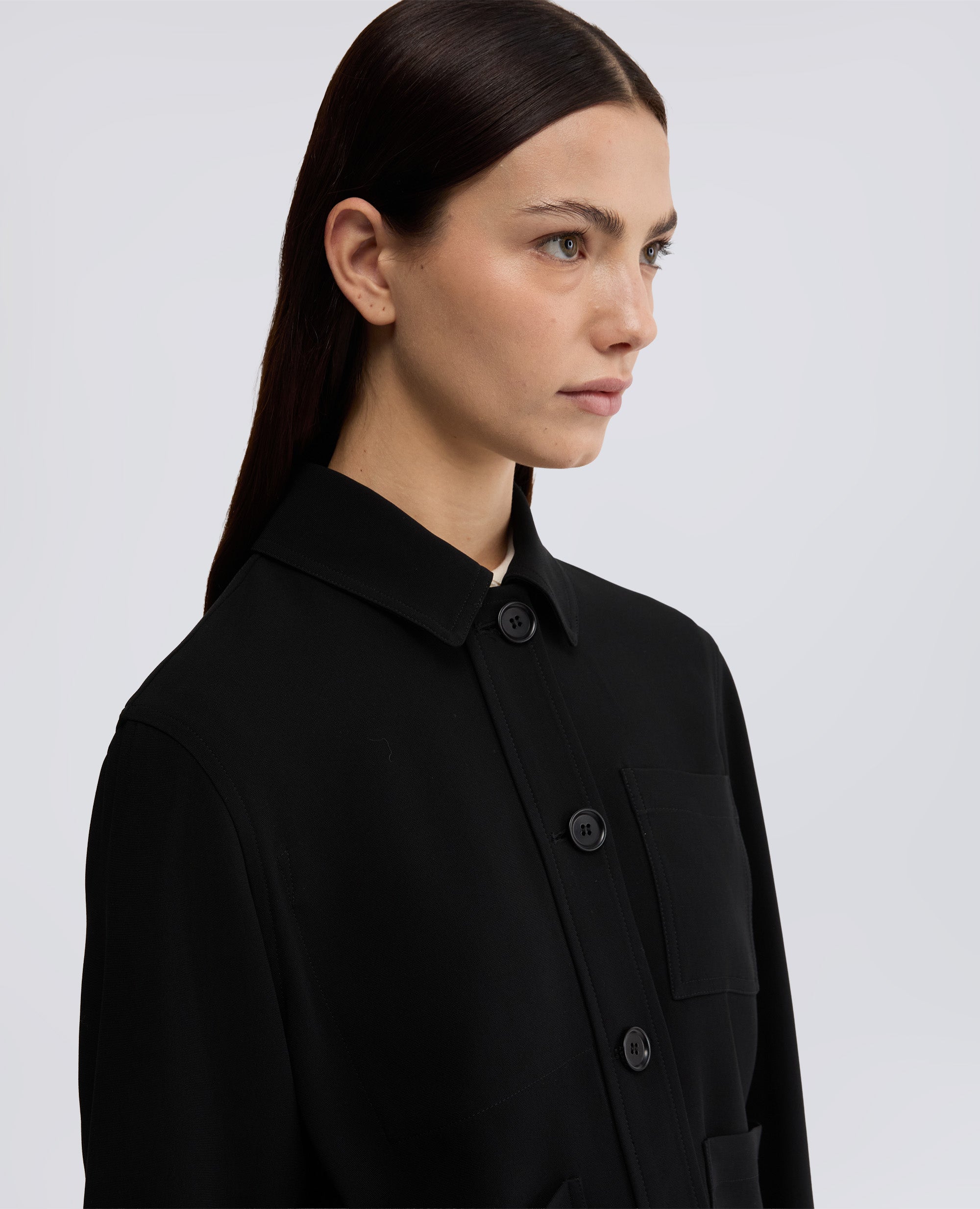 GIACCA BOXY IN CREPE CADY-NERO-BLACK-NEGRO-SCHWARZ-NOIR