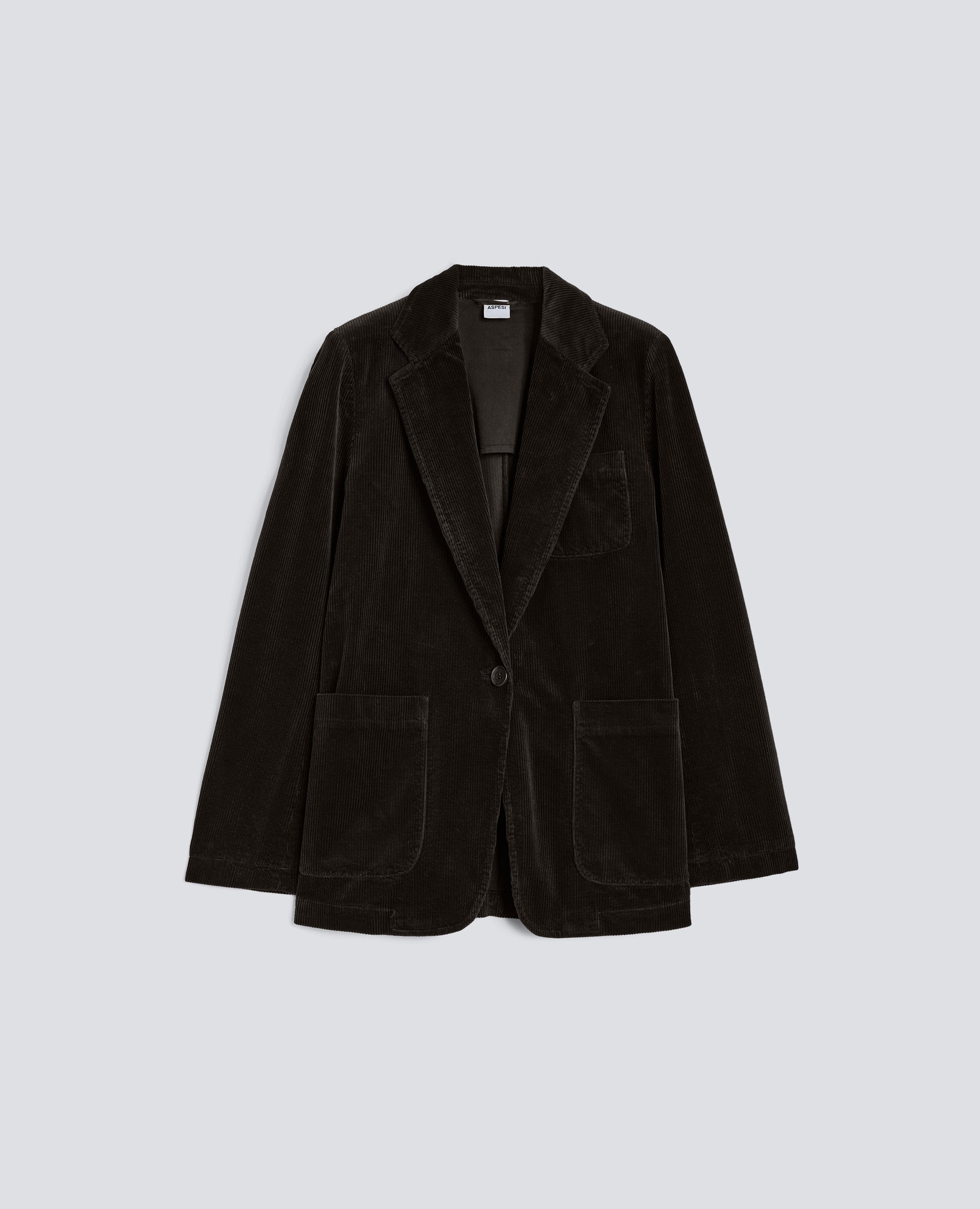 GIACCA IN VELLUTO A COSTE-TESTA DI MORO-DARK BROWN-MARR¢N OSCURO-DUNKELBRAUN-TETE-DE-MAURE