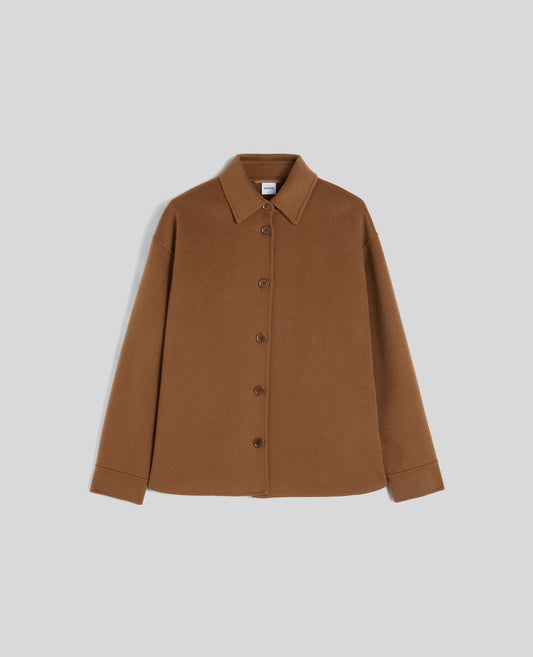 OVERSHIRT IN DOUBLE DI LANA-CAMMELLO-CAMEL-CAMELLO-KAMEL-CAMEL
