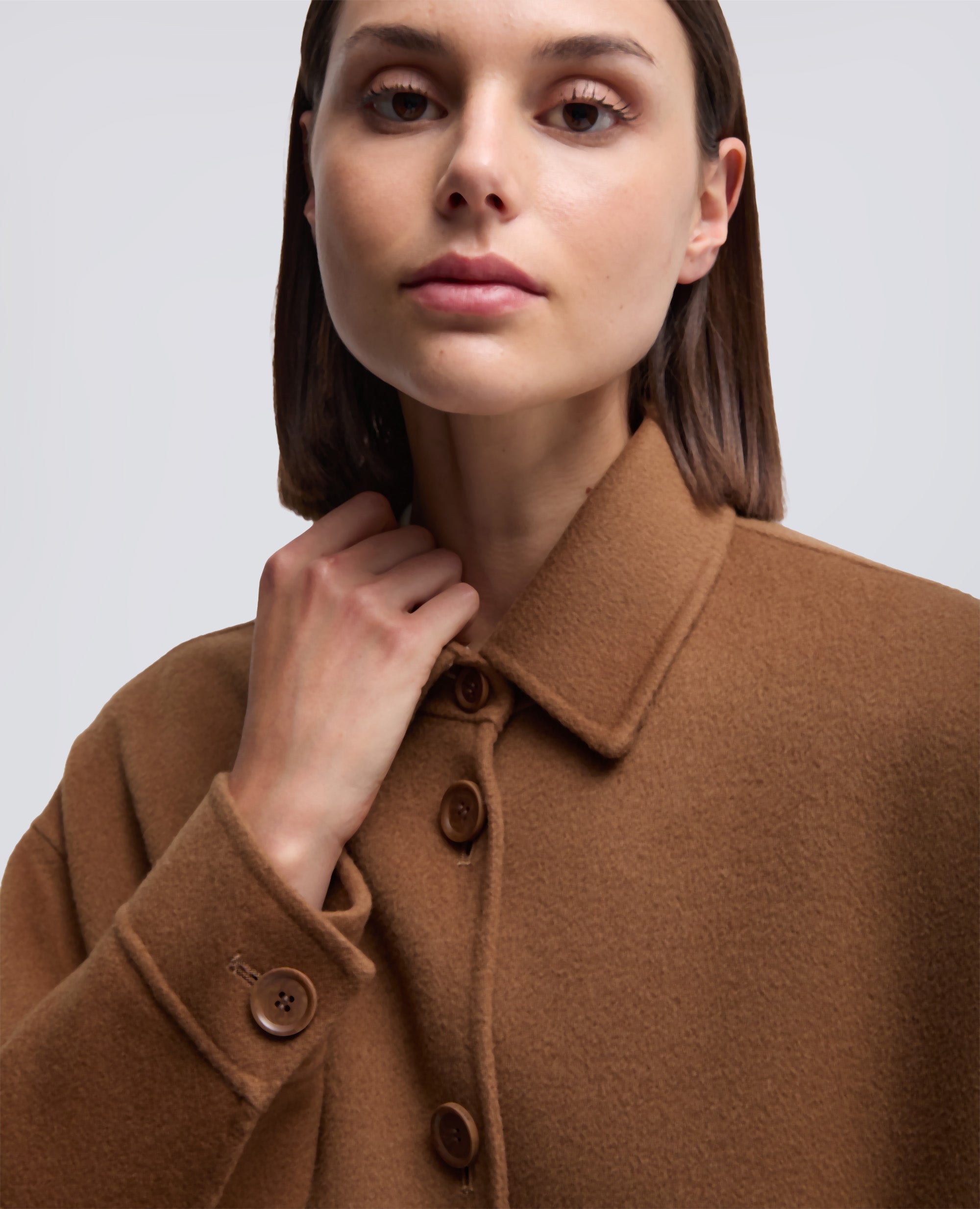 OVERSHIRT IN DOUBLE DI LANA-CAMMELLO-CAMEL-CAMELLO-KAMEL-CAMEL