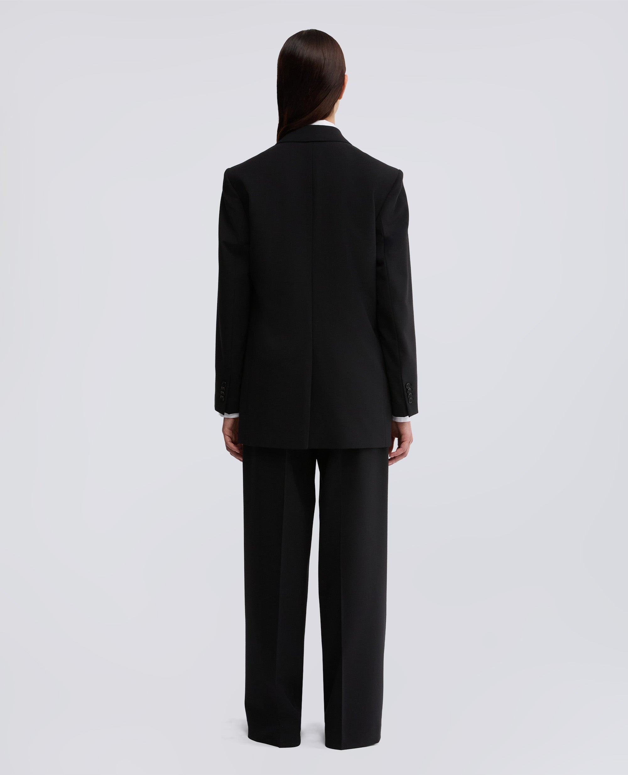 GIACCA DOPPIOPETTO IN FLANELLA-NERO-BLACK-NEGRO-SCHWARZ-NOIR