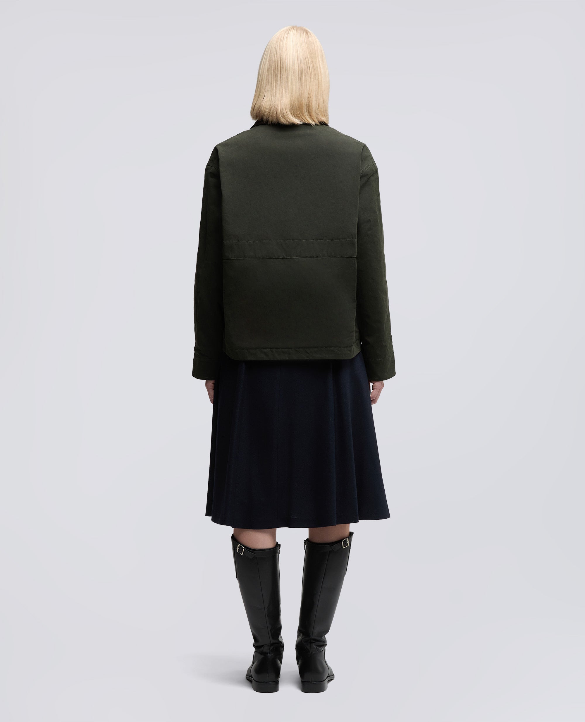 GIUBBOTTO IN TELA DI MISTO COTONE-VERDONE-DARK GREEN-VERDER¢N-DUNKELGRUN-VERT FONCE