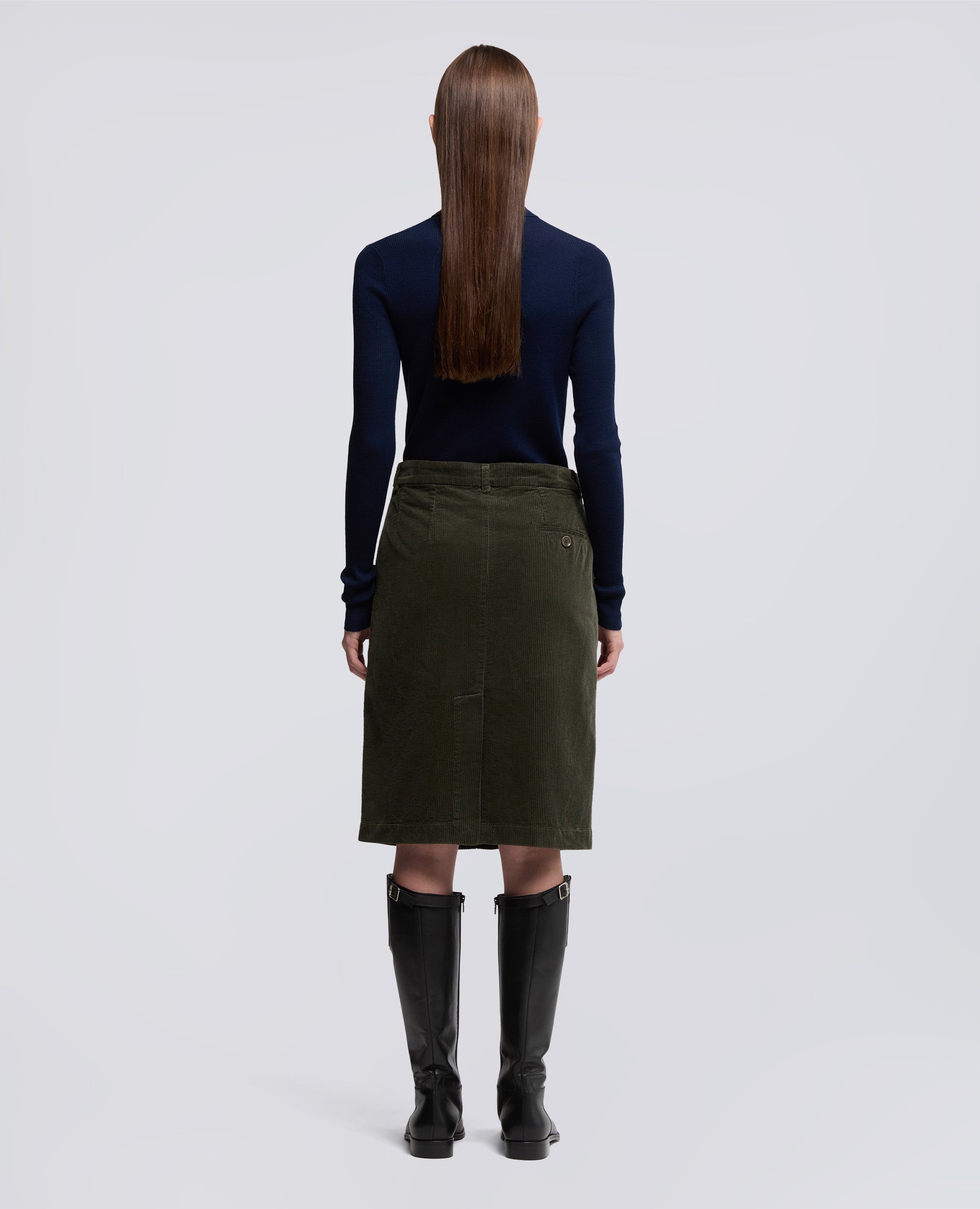 GONNA IN VELLUTO A COSTE-MILITARE-MILITARY-MILITAR-MILITAR-MILITAIRE