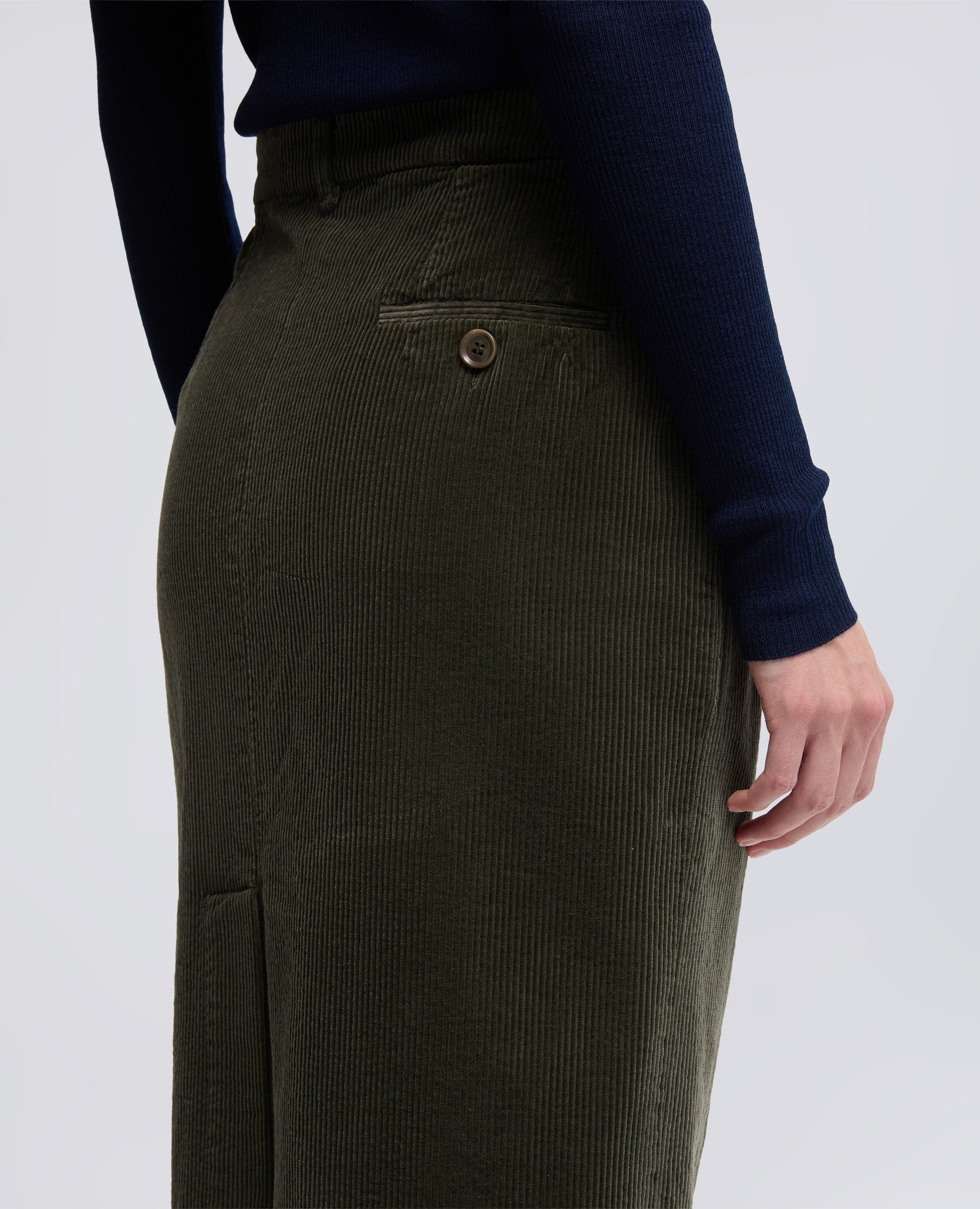 GONNA IN VELLUTO A COSTE-MILITARE-MILITARY-MILITAR-MILITAR-MILITAIRE