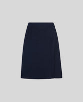 GONNA LONGUETTE IN GABARDINA DI COTONE STRETCH-NAVY-NAVY-AZUL MARINO-NAVY-NAVY