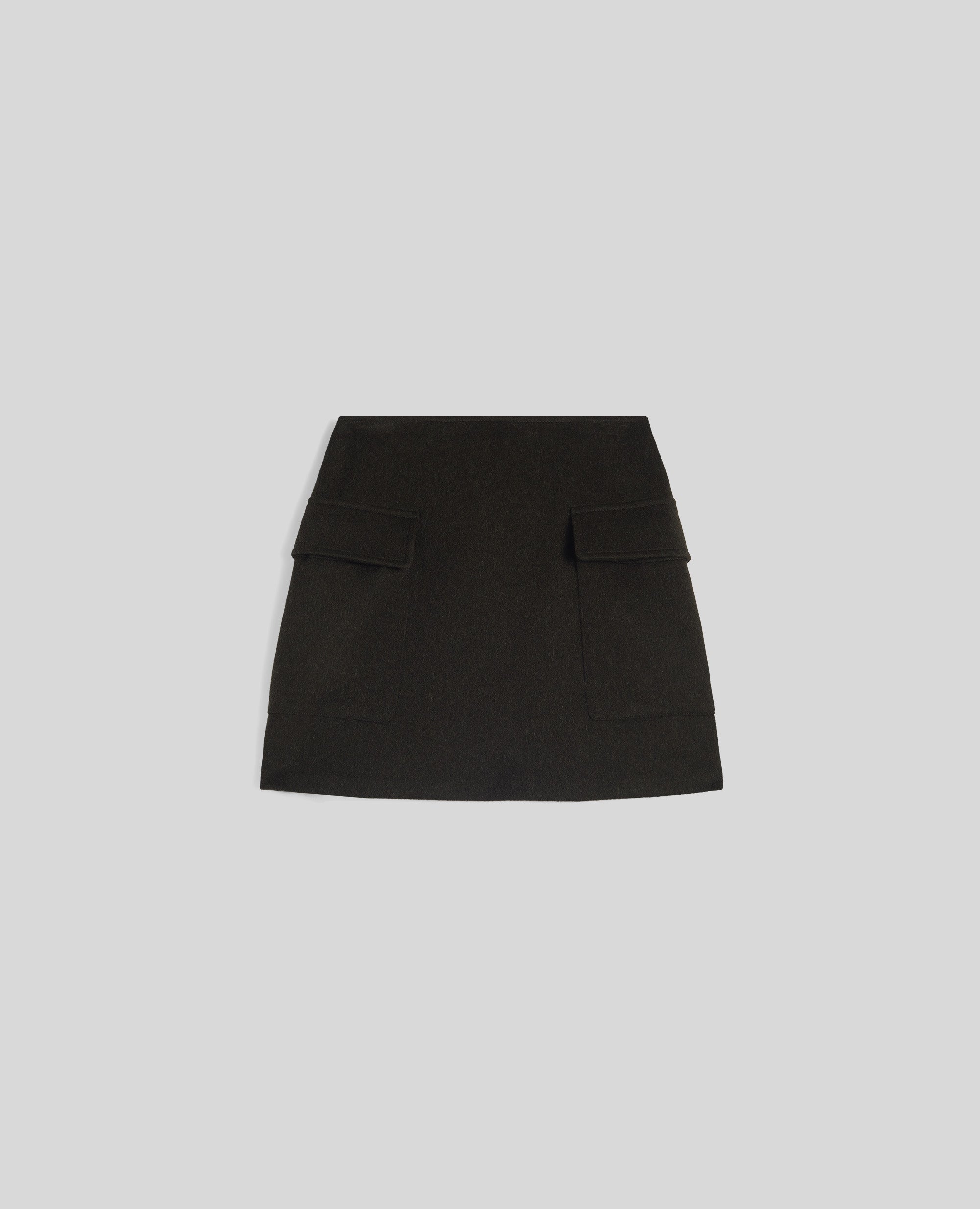 MINIGONNA IN LANA VERGINE E ALPACA-MILITARE-MILITARY-MILITAR-MILITAR-MILITAIRE