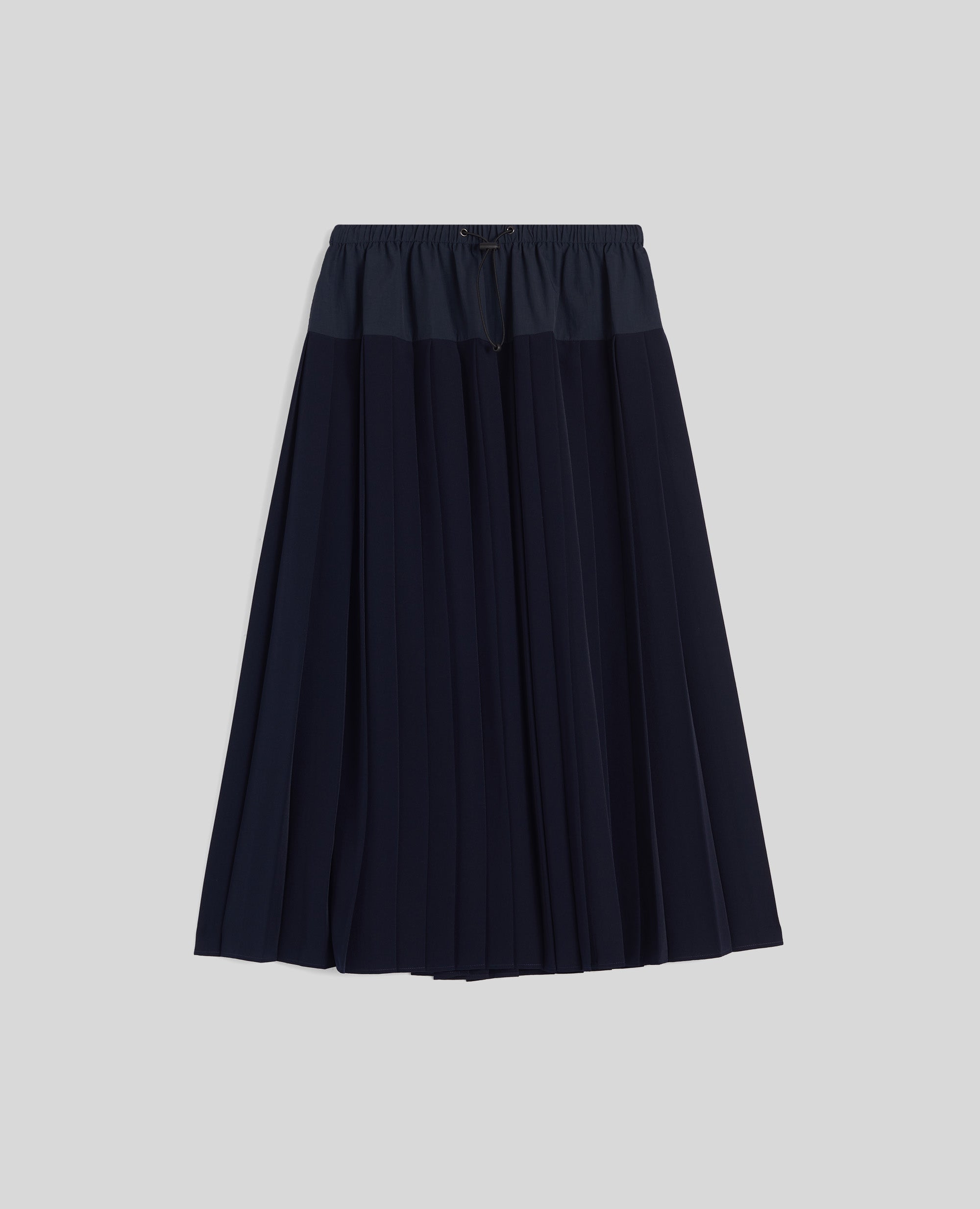 GONNA LONGUETTE IN RASO-NAVY-NAVY-AZUL MARINO-NAVY-NAVY