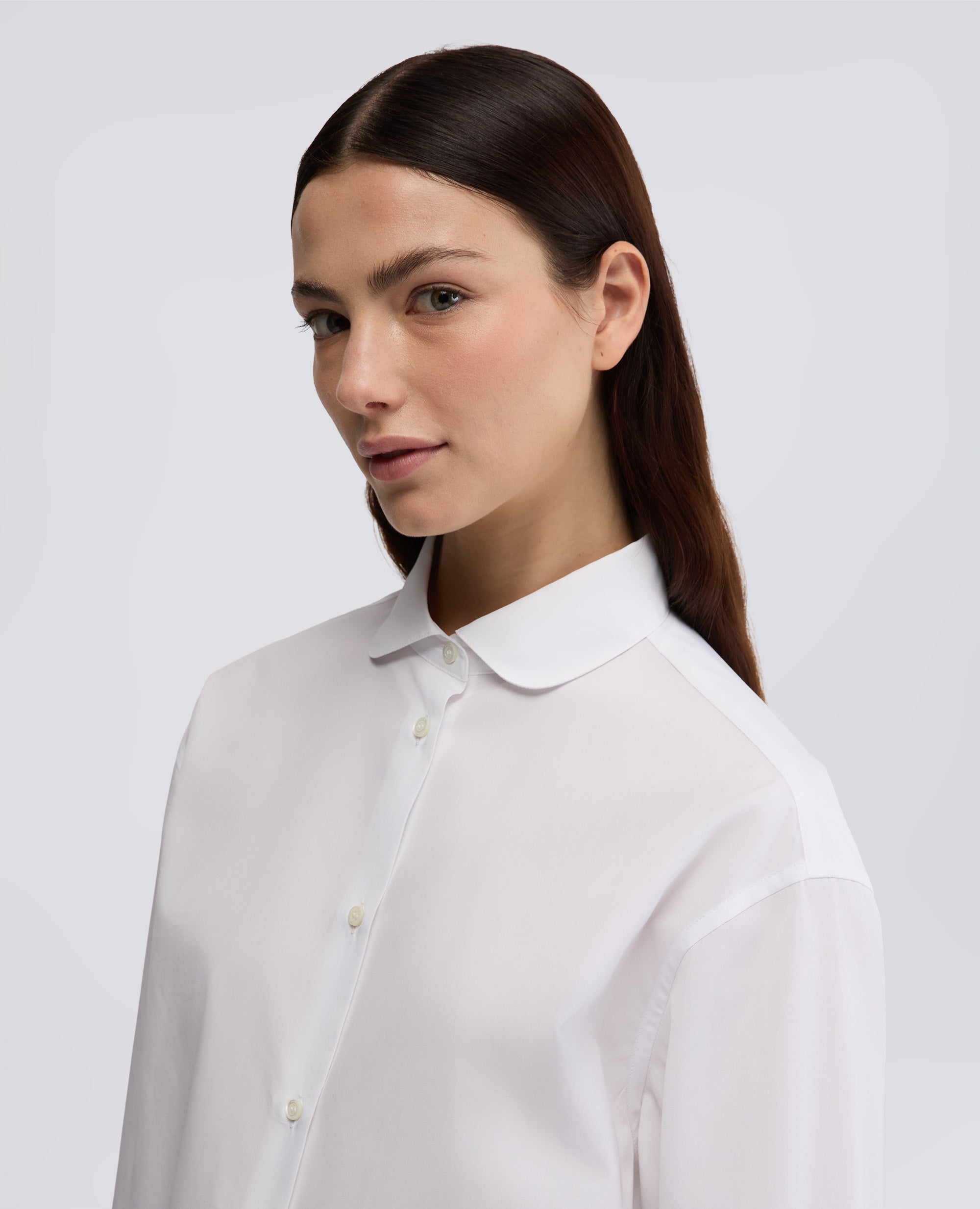 CAMICIA BOXY IN POPELINE DI COTONE-BIANCO-WHITE-BLANCO-WEISS-BLANC