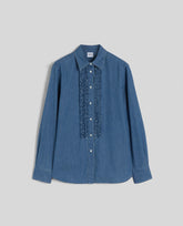 CAMICIA IN CHAMBRAY DI COTONE-DENIM-DENIM-DENIM-DENIM-DENIM