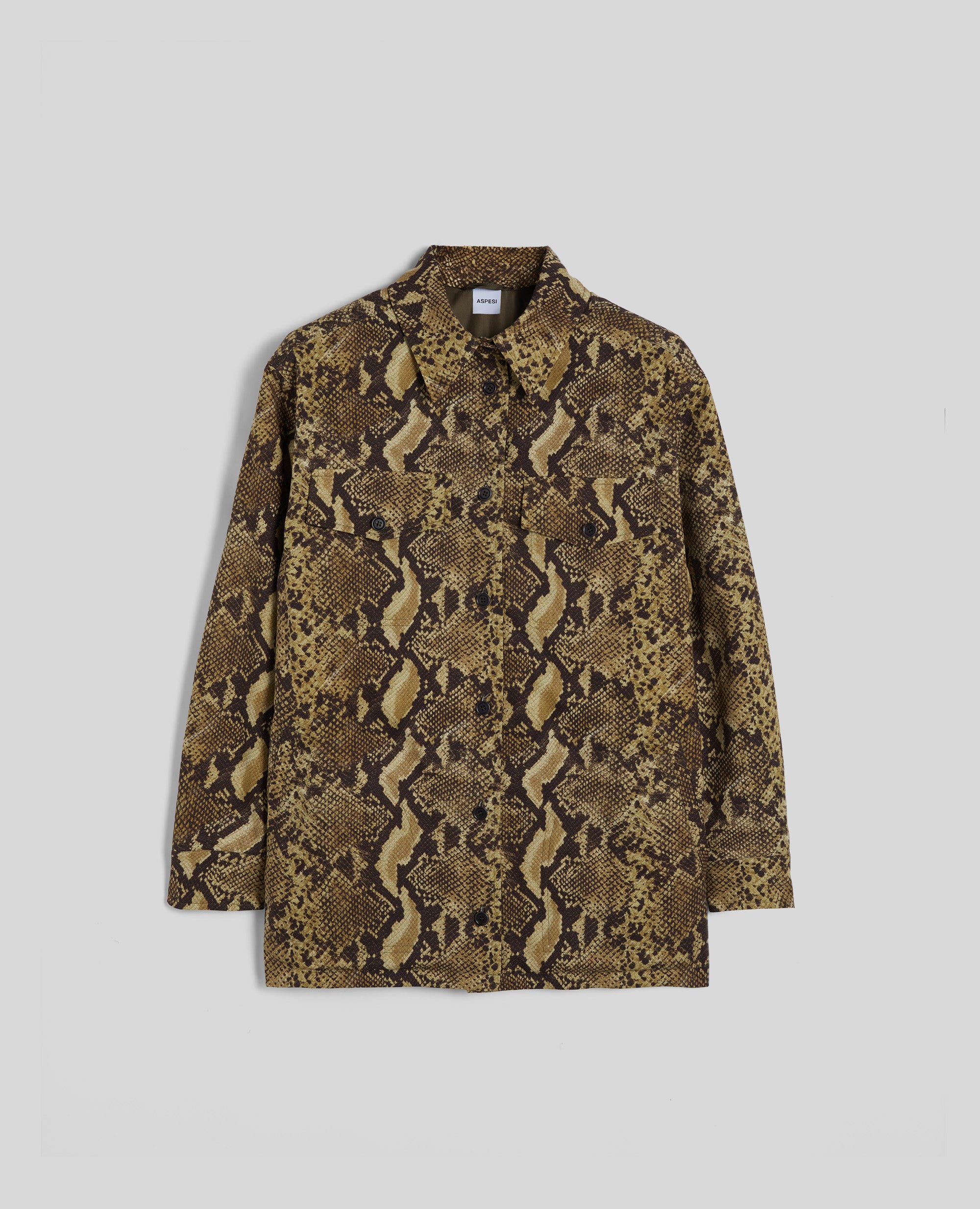 CAMICIA IN TELA DI COTONE CON STAMPA PITONE-PITONE-PITONE-PITONE-PITONE-PITONE