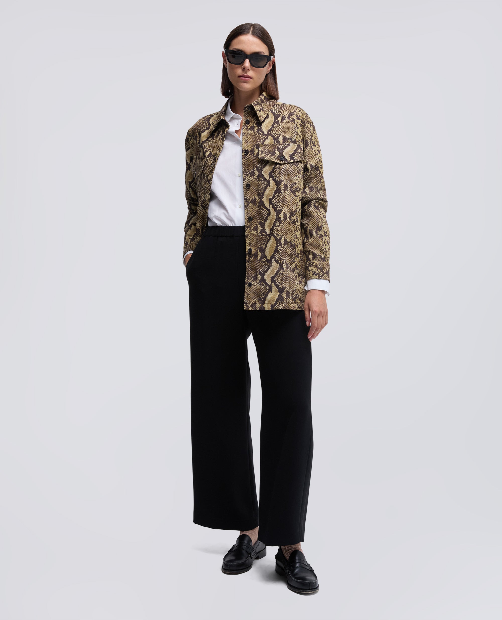 CAMICIA IN TELA DI COTONE CON STAMPA PITONE-PITONE-PITONE-PITONE-PITONE-PITONE